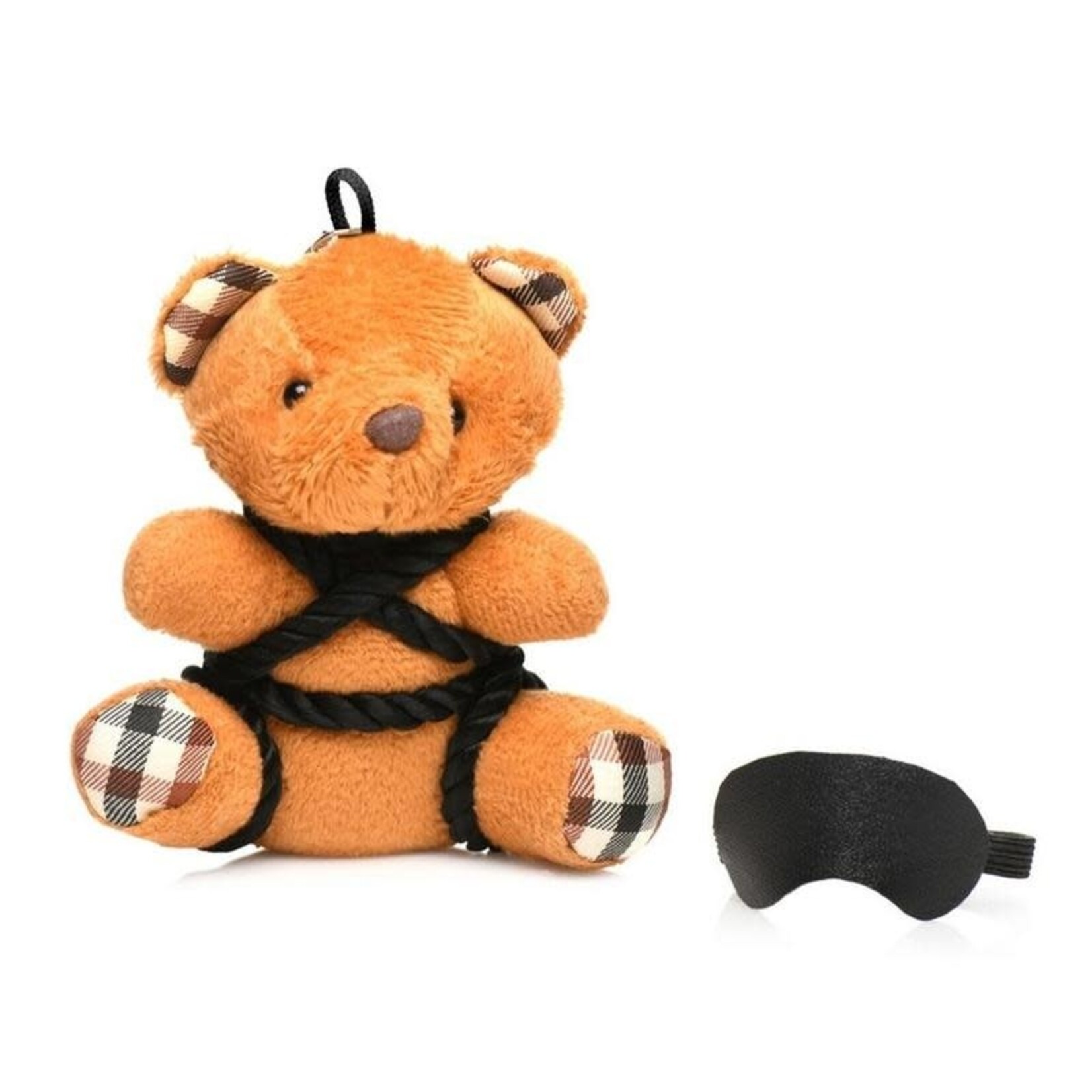 XR Brands Master Series Master Series Rope Teddy Bear Keychain - Brown