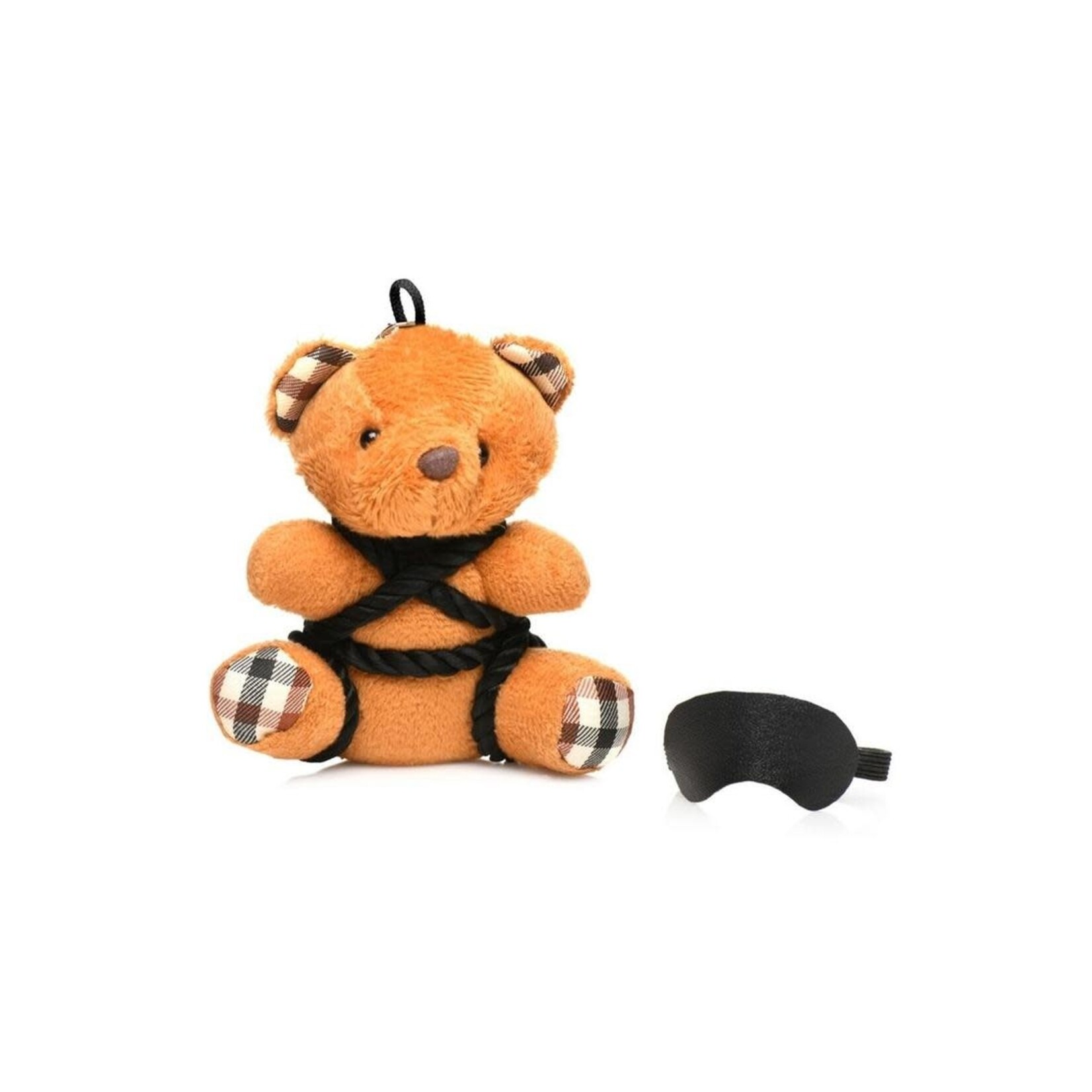 XR Brands Master Series Master Series Rope Teddy Bear Keychain - Brown