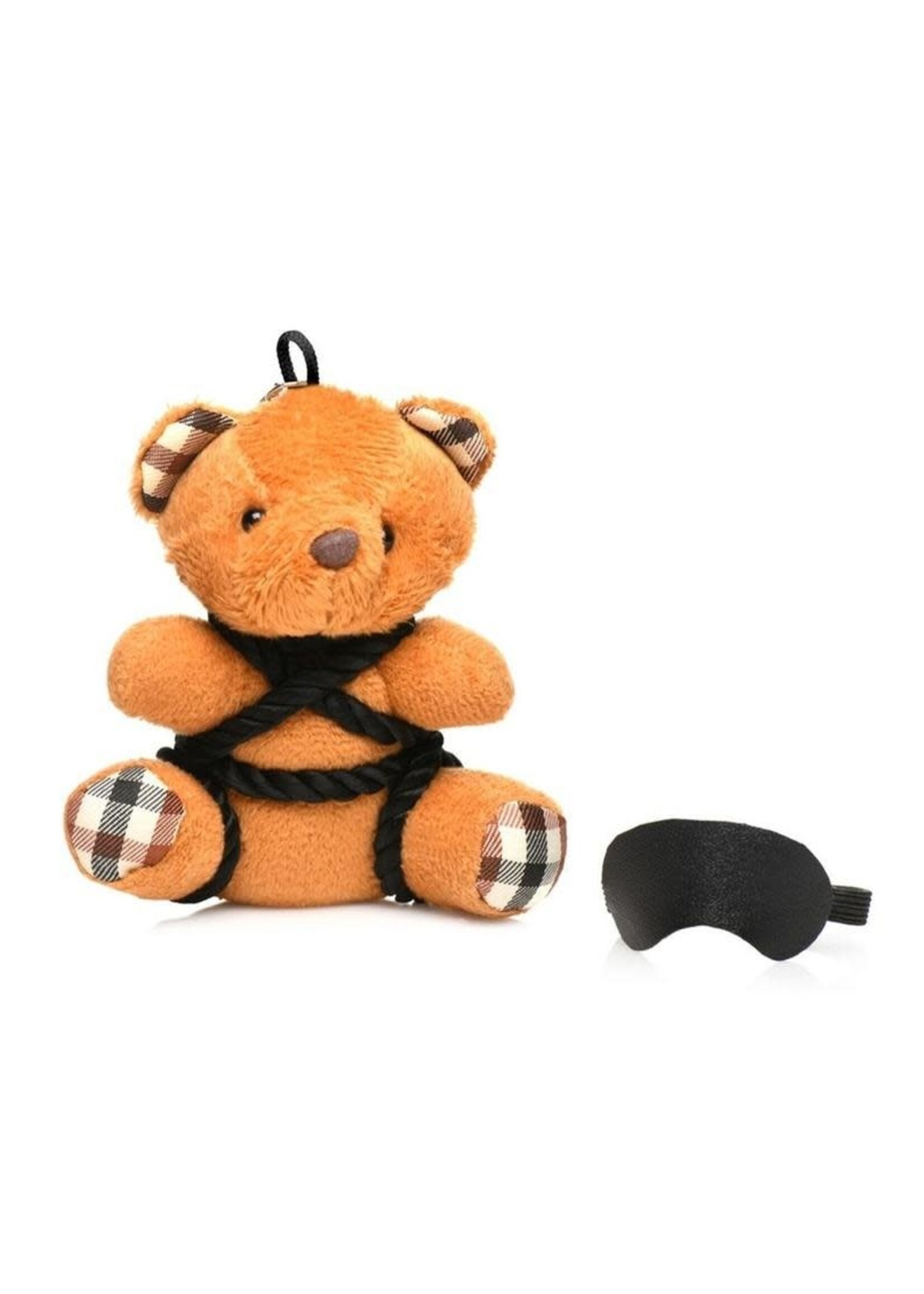 XR Brands Master Series Master Series Rope Teddy Bear Keychain - Brown