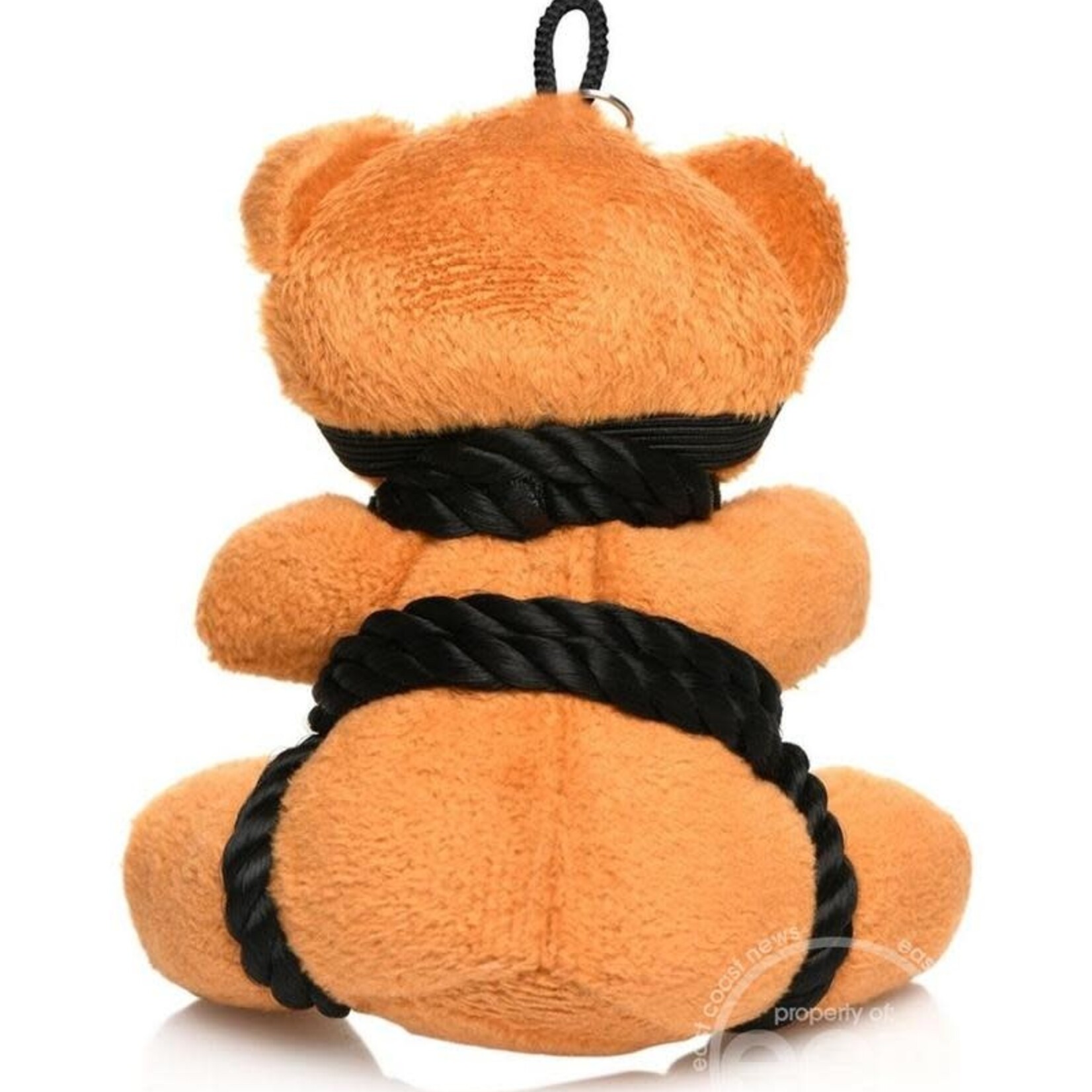 XR Brands Master Series Master Series Rope Teddy Bear Keychain - Brown