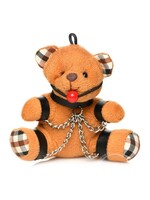 XR Brands Master Series Master Series Gagged Teddy Bear Keychain - Brown
