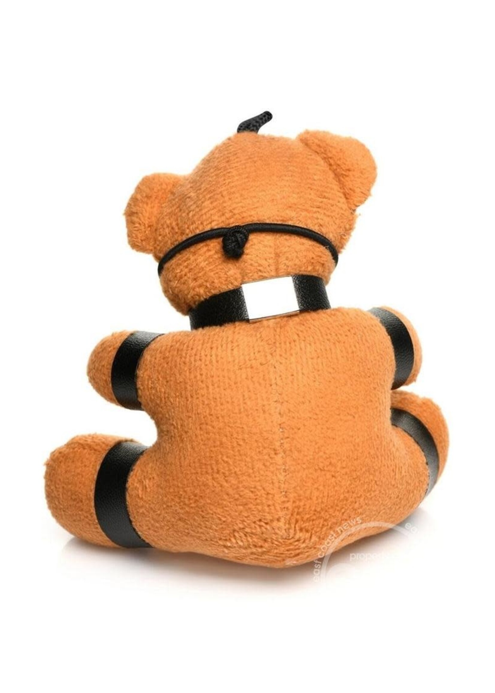 XR Brands Master Series Master Series Gagged Teddy Bear Keychain - Brown