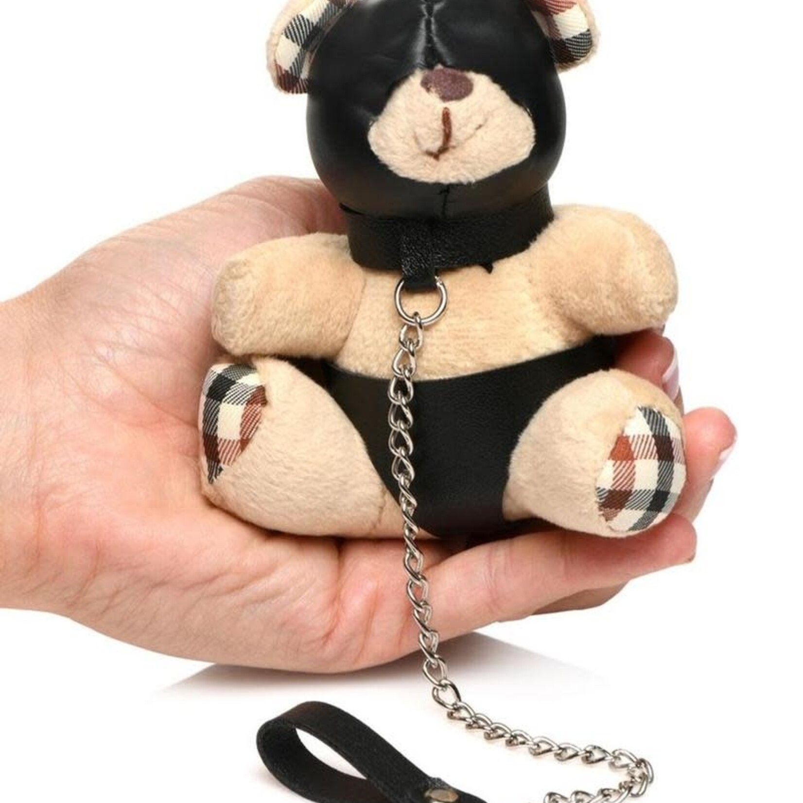 XR Brands Master Series Master Series Hooded Teddy Bear Keychain - Tan