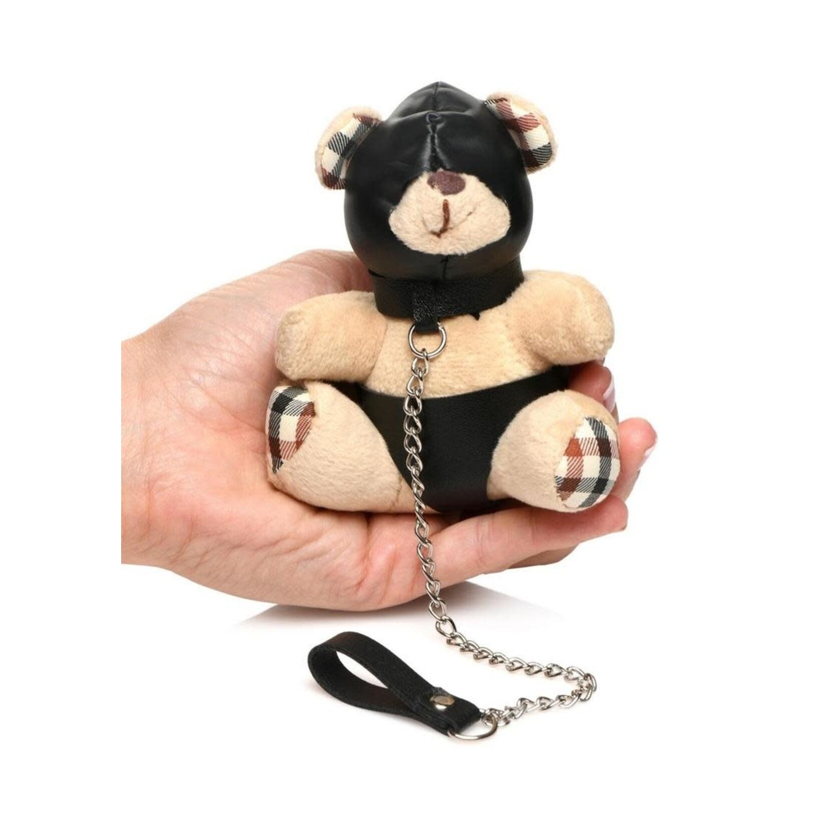 XR Brands Master Series Master Series Hooded Teddy Bear Keychain - Tan
