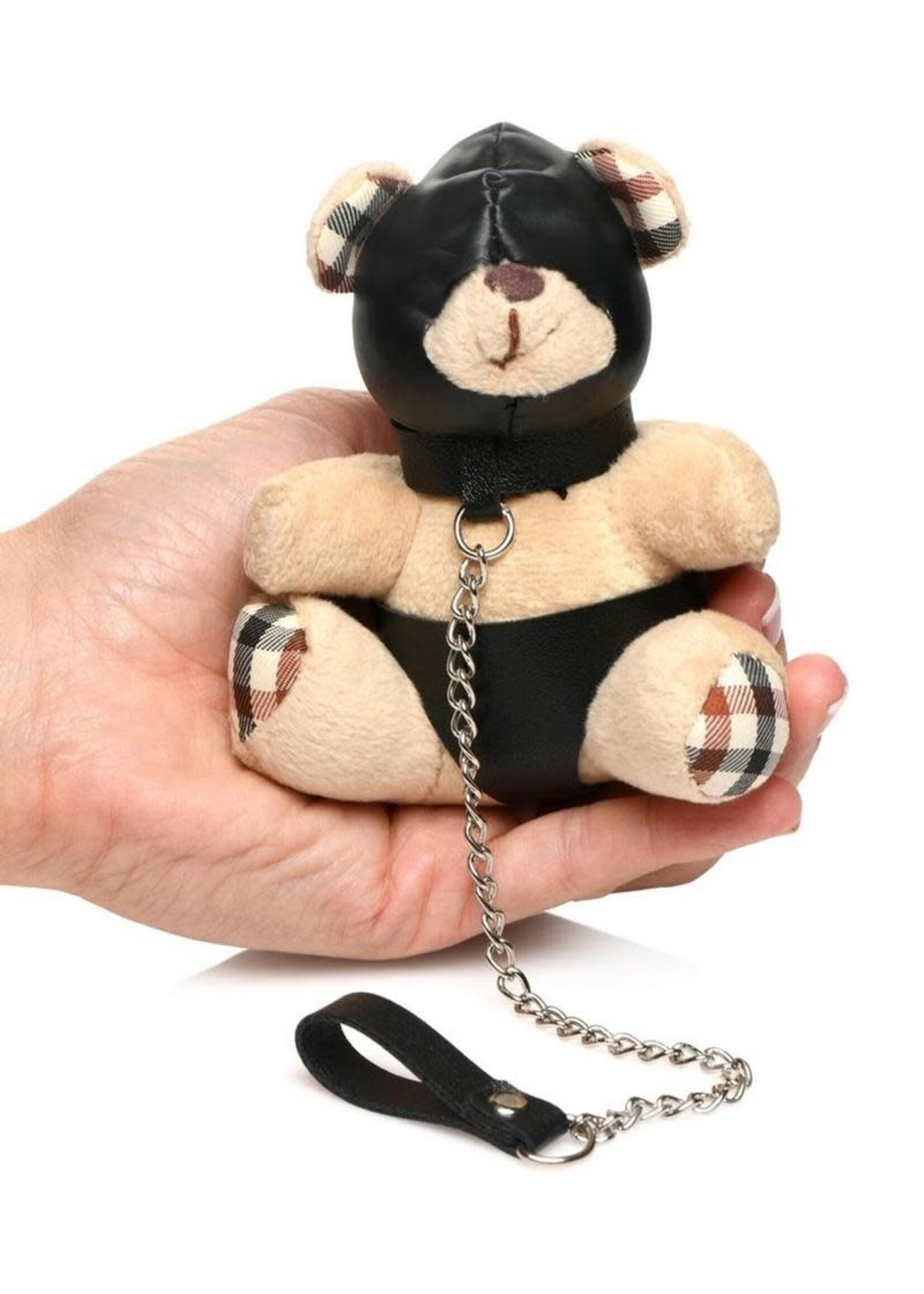 XR Brands Master Series Master Series Hooded Teddy Bear Keychain - Tan