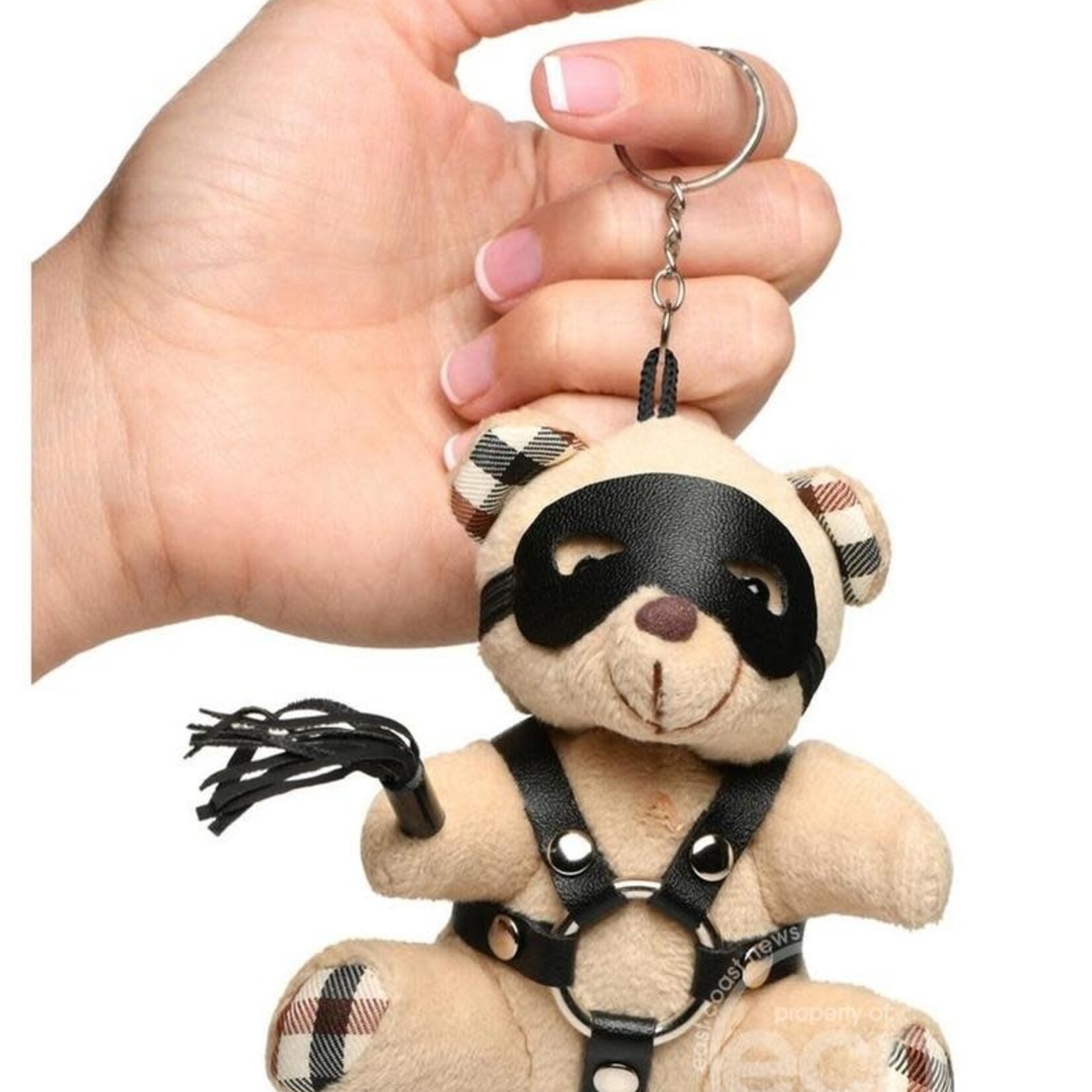 XR Brands Master Series Master Series BDSM Teddy Bear Keychain - Tan