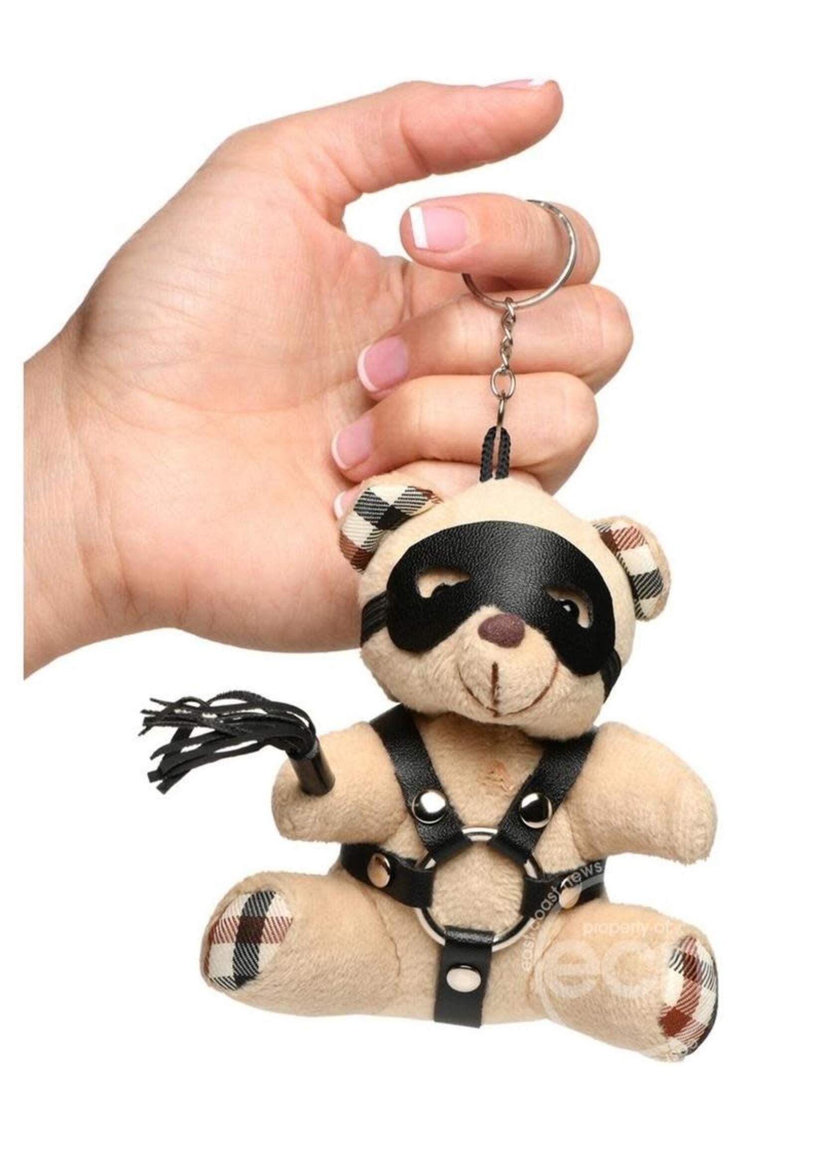 XR Brands Master Series Master Series BDSM Teddy Bear Keychain - Tan