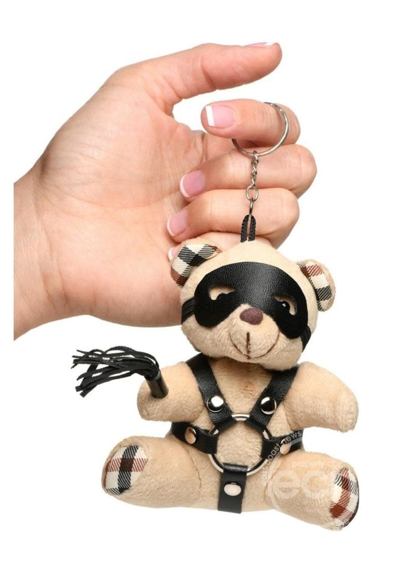 XR Brands Master Series Master Series BDSM Teddy Bear Keychain - Tan