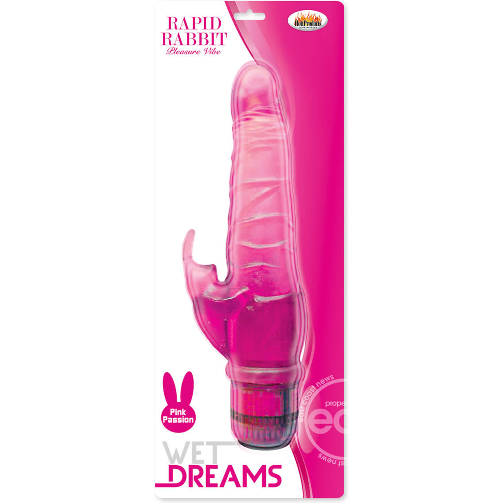 HOTT PRODUCTS Wet Dreams Rapid Rabbit Pleasure Vibe Water Resistant Vibrator