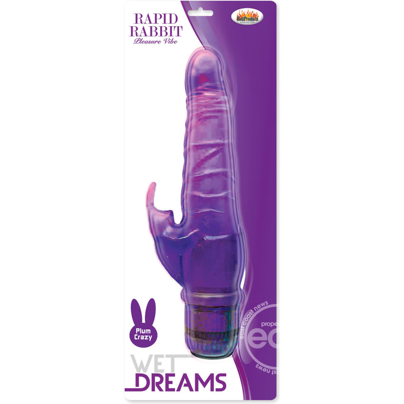 HOTT PRODUCTS Wet Dreams Rapid Rabbit Pleasure Vibe Water Resistant Vibrator