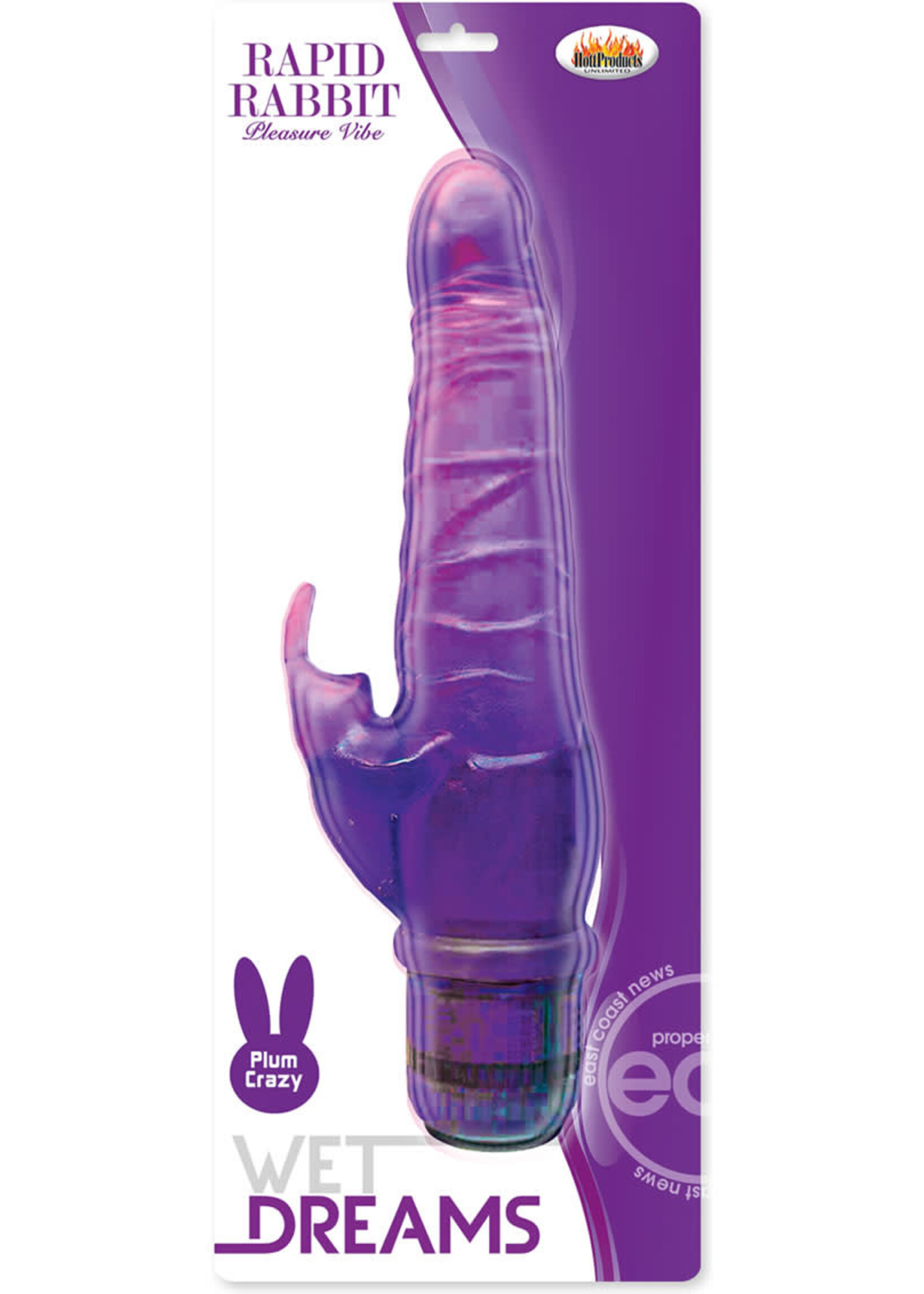 HOTT PRODUCTS Wet Dreams Rapid Rabbit Pleasure Vibe Water Resistant Vibrator
