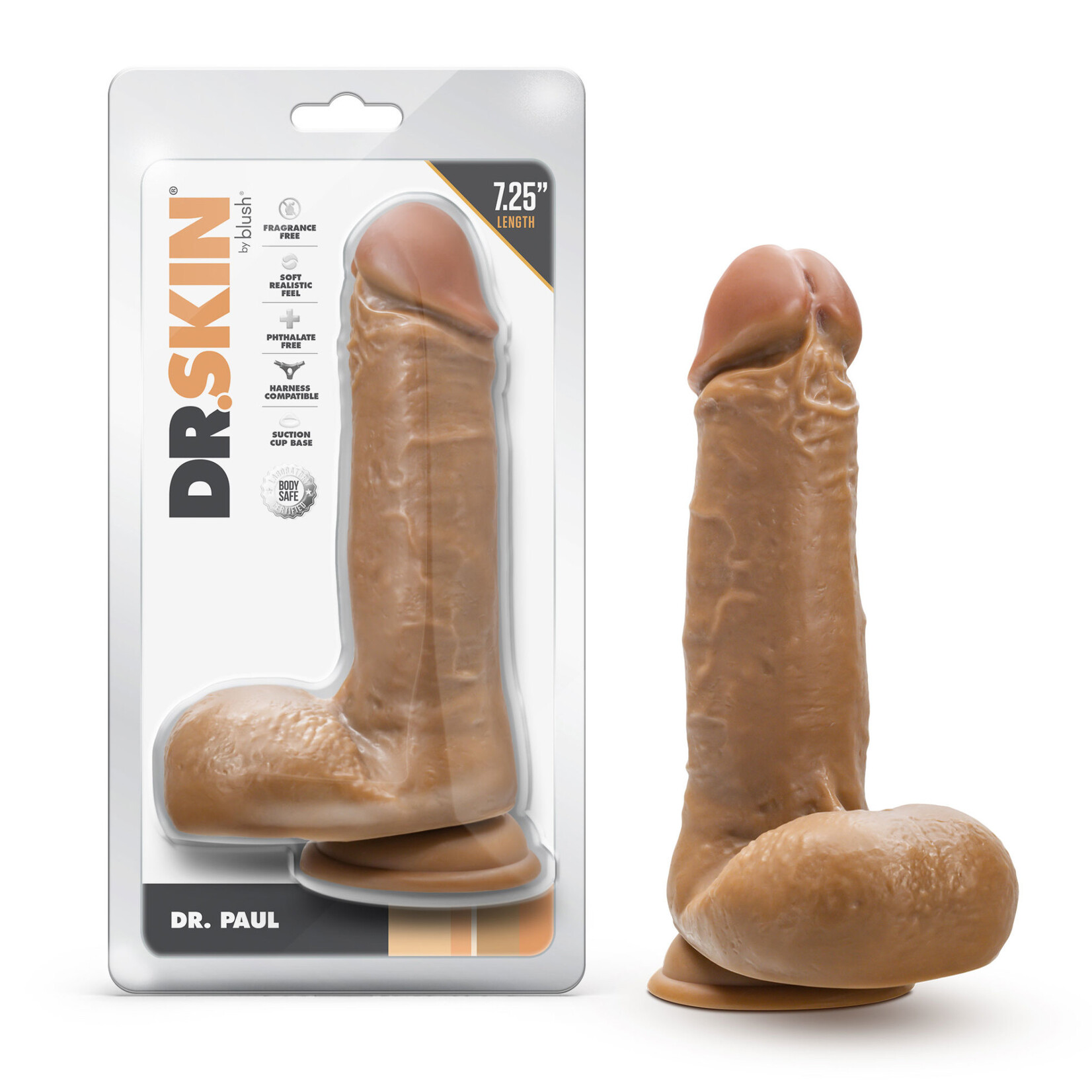 Blush Novelties Dr. Skin - Dr. Paul - 7.25 Inch Dildo With Balls