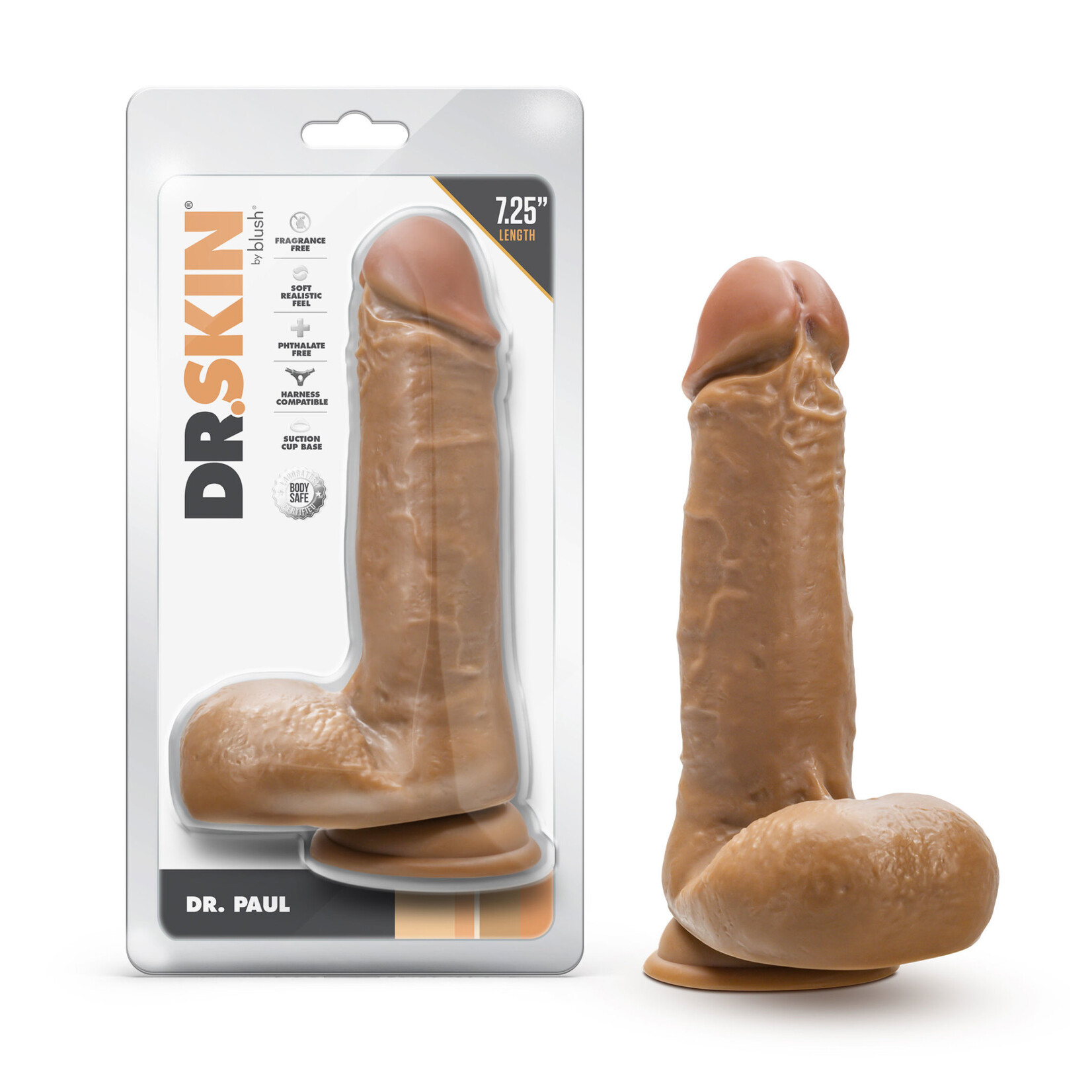 Blush Novelties Dr. Skin - Dr. Paul - 7.25 Inch Dildo With Balls