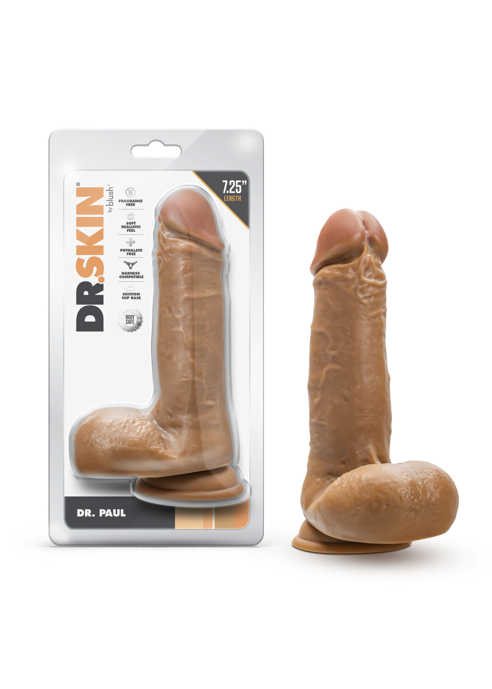 Blush Novelties Dr. Skin - Dr. Paul - 7.25 Inch Dildo With Balls