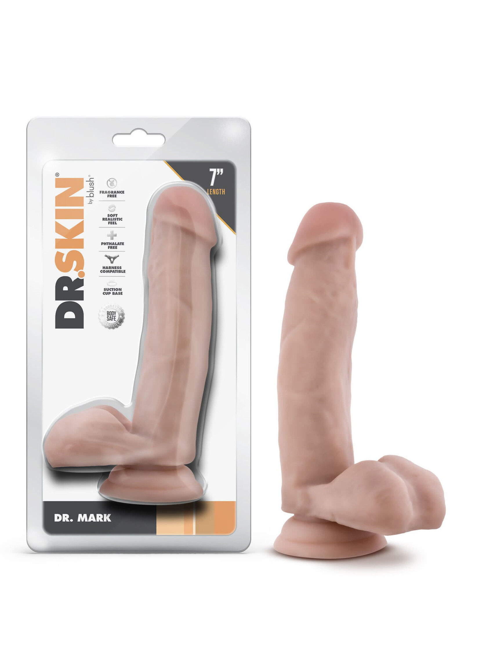 Blush Novelties Dr. Skin - Dr. Mark - 7 Inch Dildo With Balls