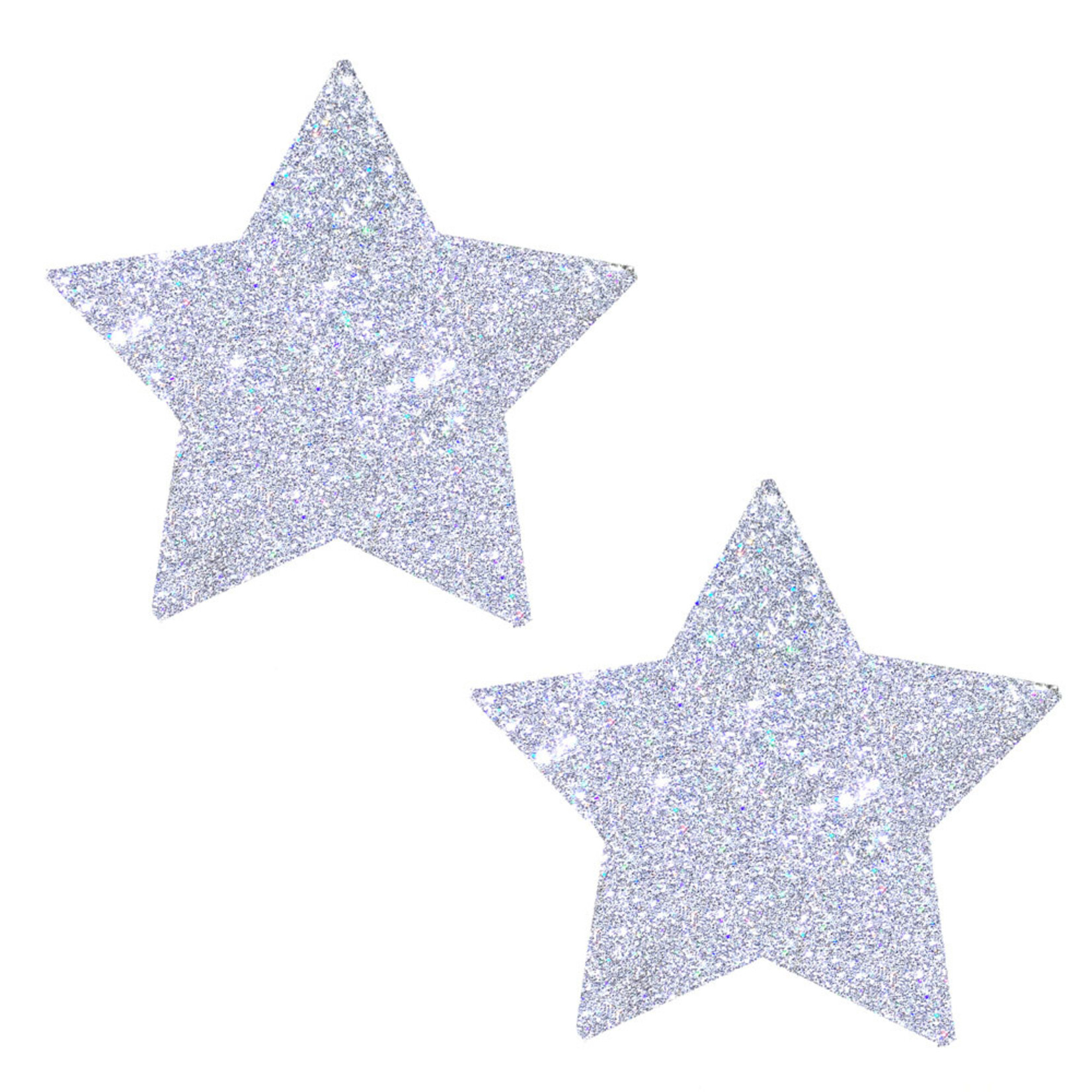 Neva Nude Silver Pixie Dust Glitter Starry Nights Nipztix Pasties