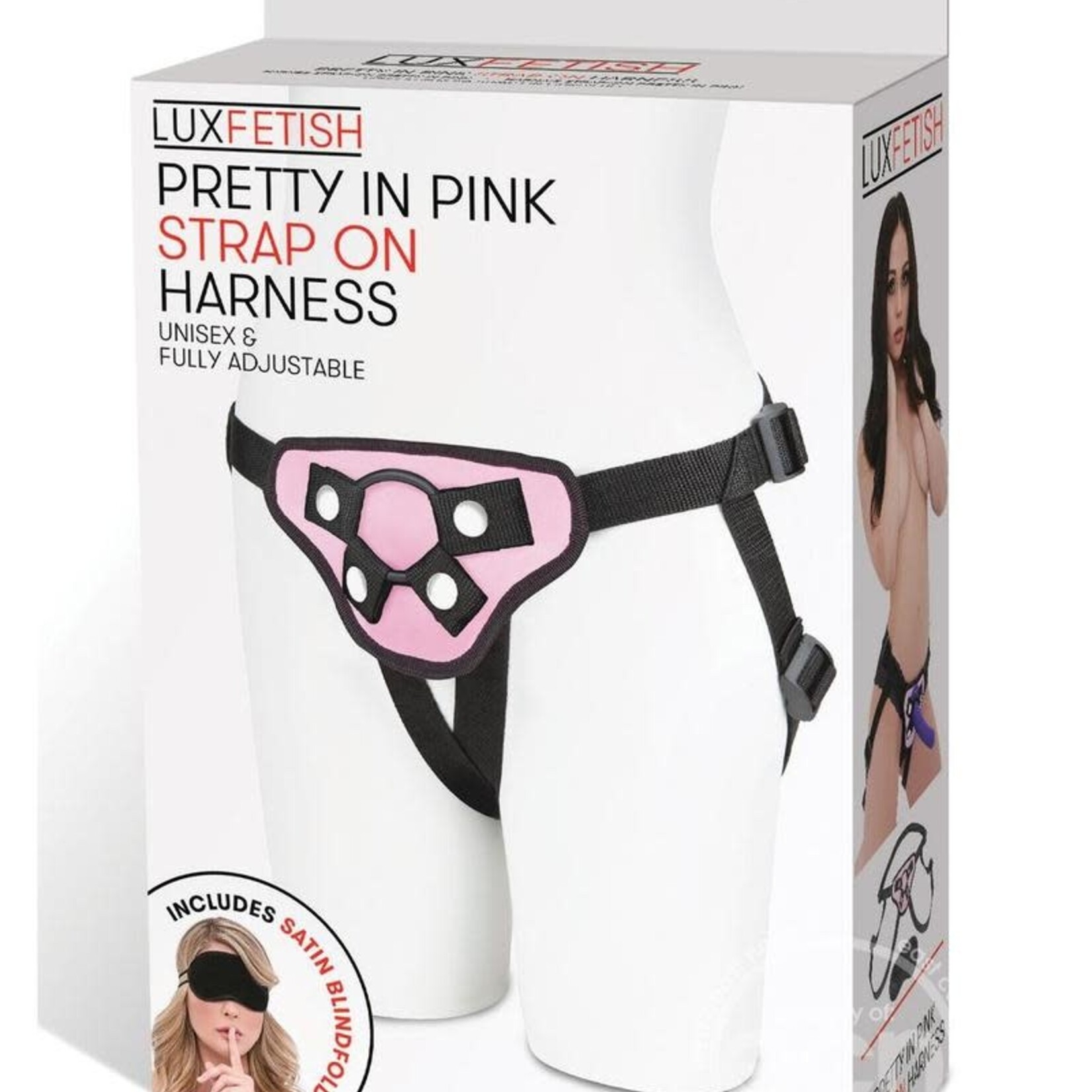 Lux Fetish Pretty In Pink Strap On Harness