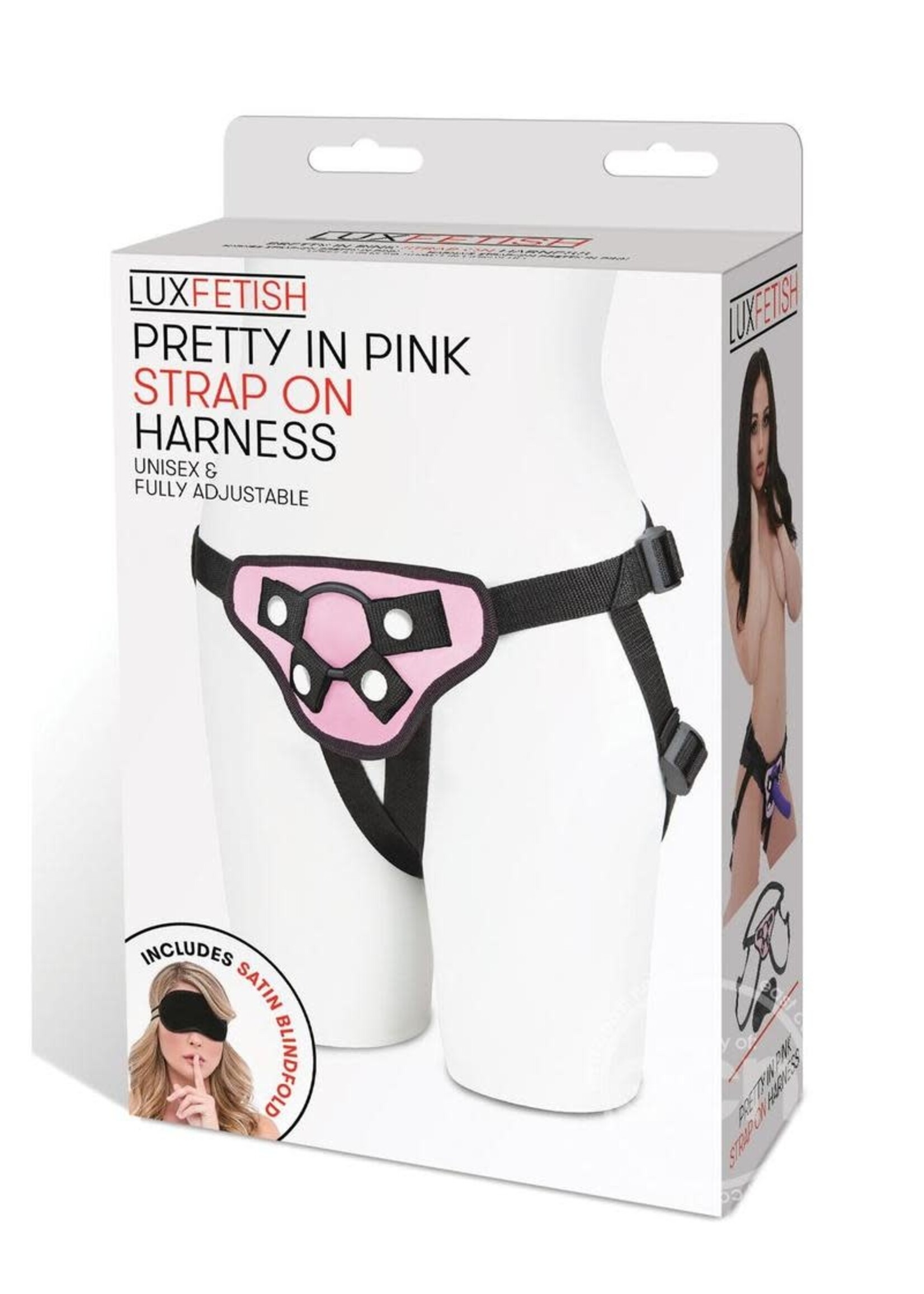 Lux Fetish Pretty In Pink Strap On Harness