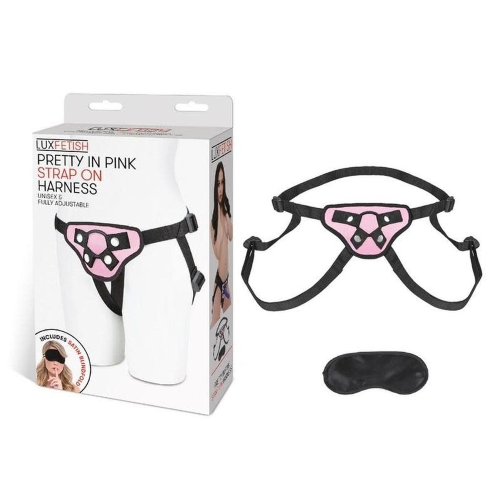 Lux Fetish Pretty In Pink Strap On Harness