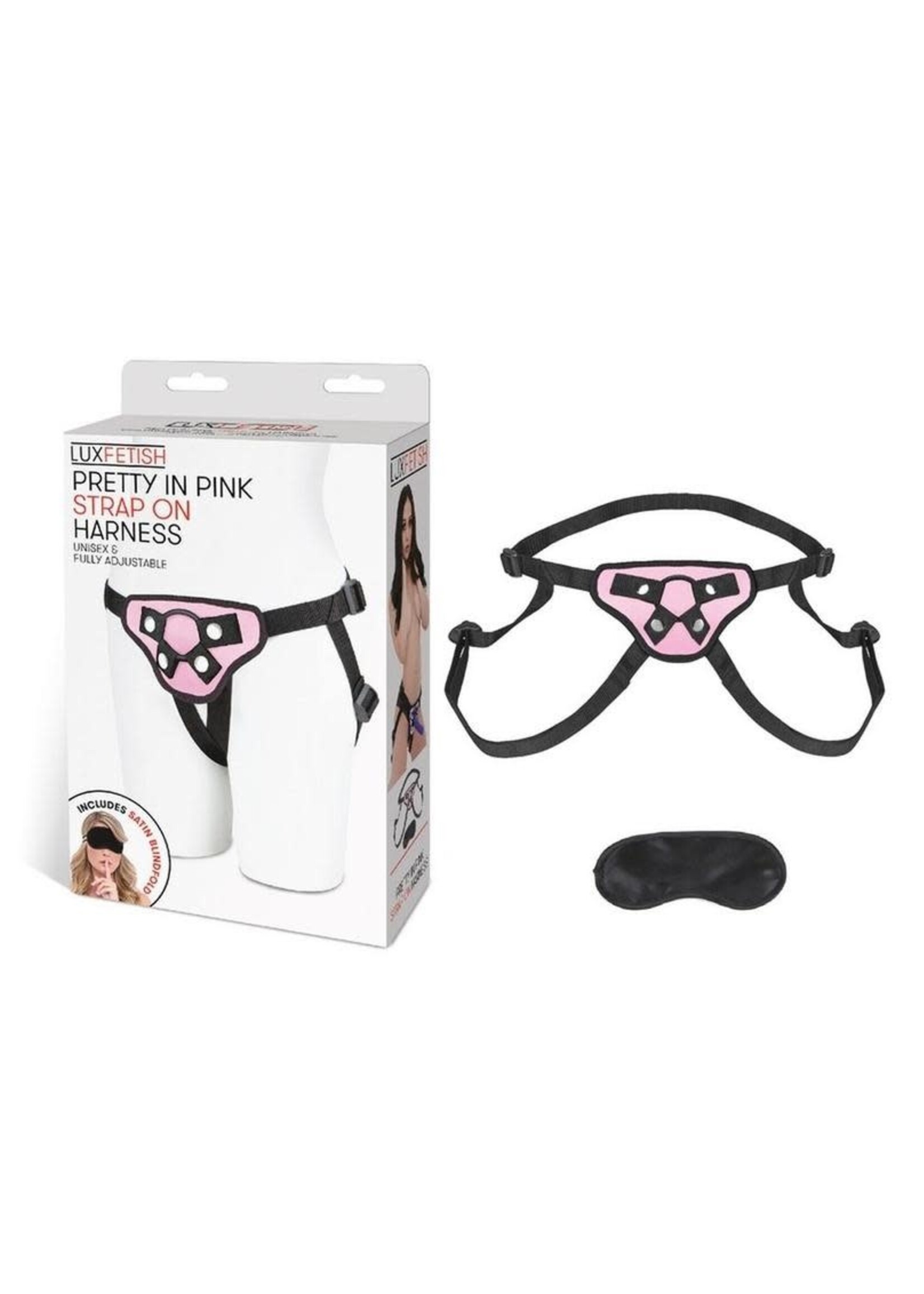 Lux Fetish Pretty In Pink Strap On Harness