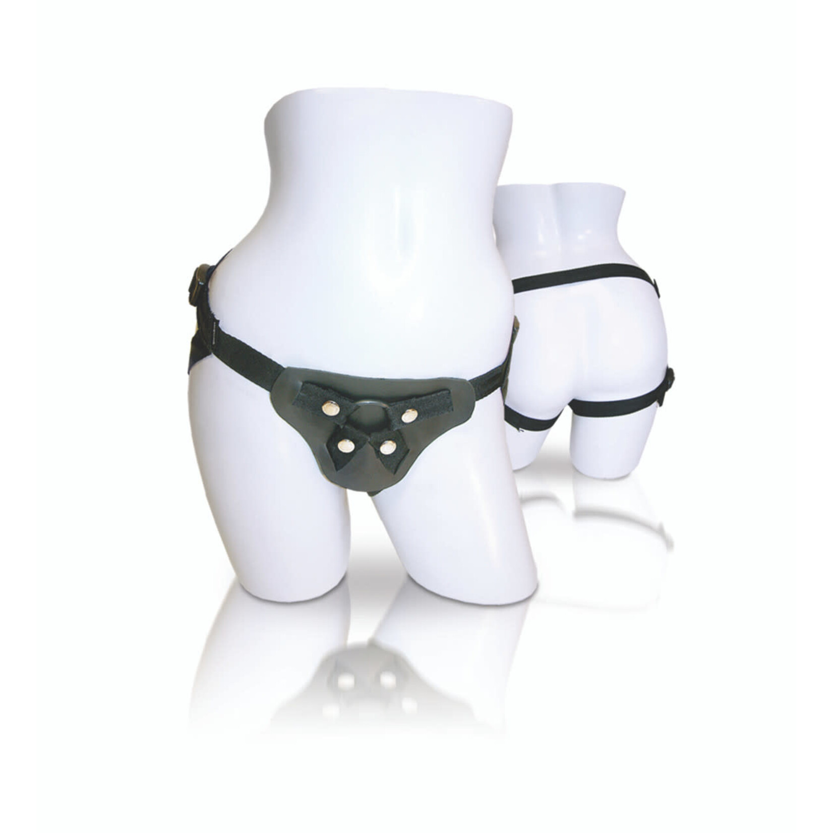 Sportsheets Latigo Leather Strap on - Black