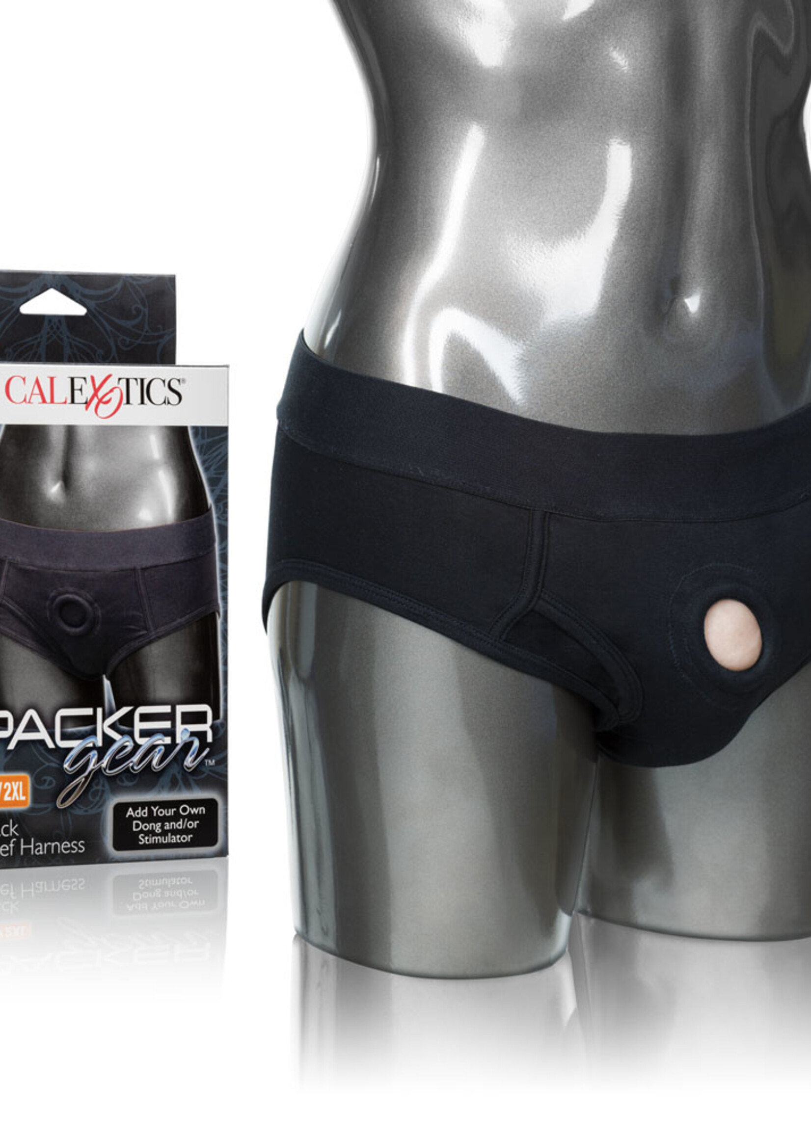 California Exotic Novelties Packer Gear Black Brief Harness Xl/2xl