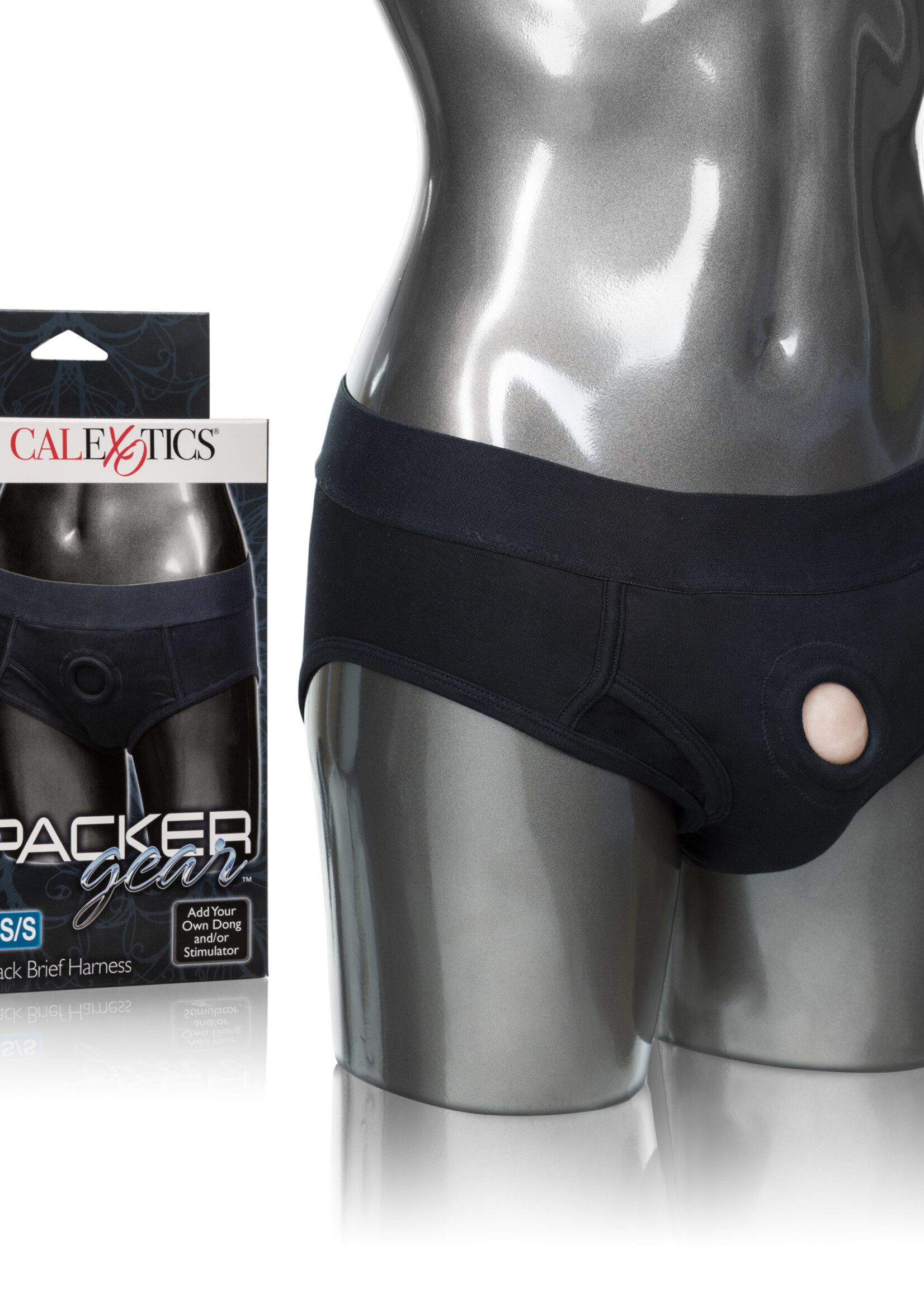 California Exotic Novelties Packer Gear Brief Harness - Extra Small/small - Black