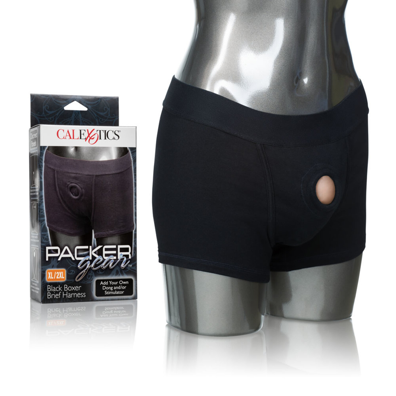 California Exotic Novelties Packer Gear Black Boxer Brief Harness Xl/2xl