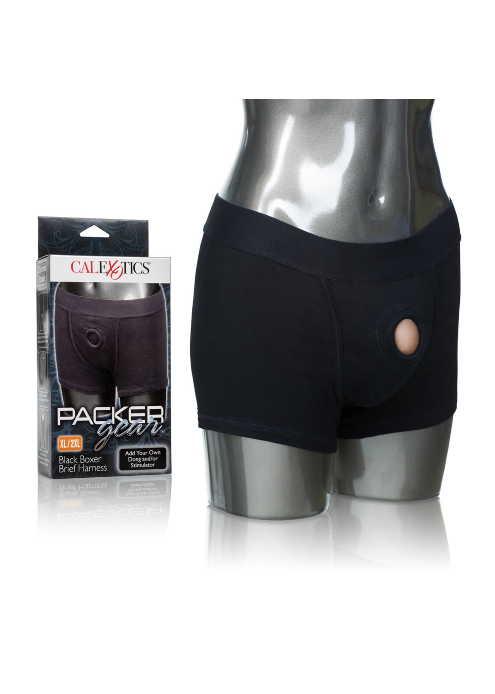 California Exotic Novelties Packer Gear Black Boxer Brief Harness Xl/2xl