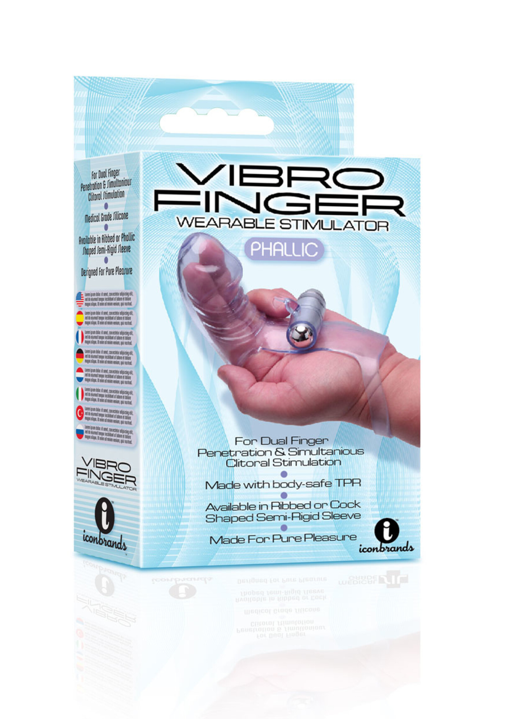 Icon Brands Vibro Finger Wearable Stimulator - Purple
