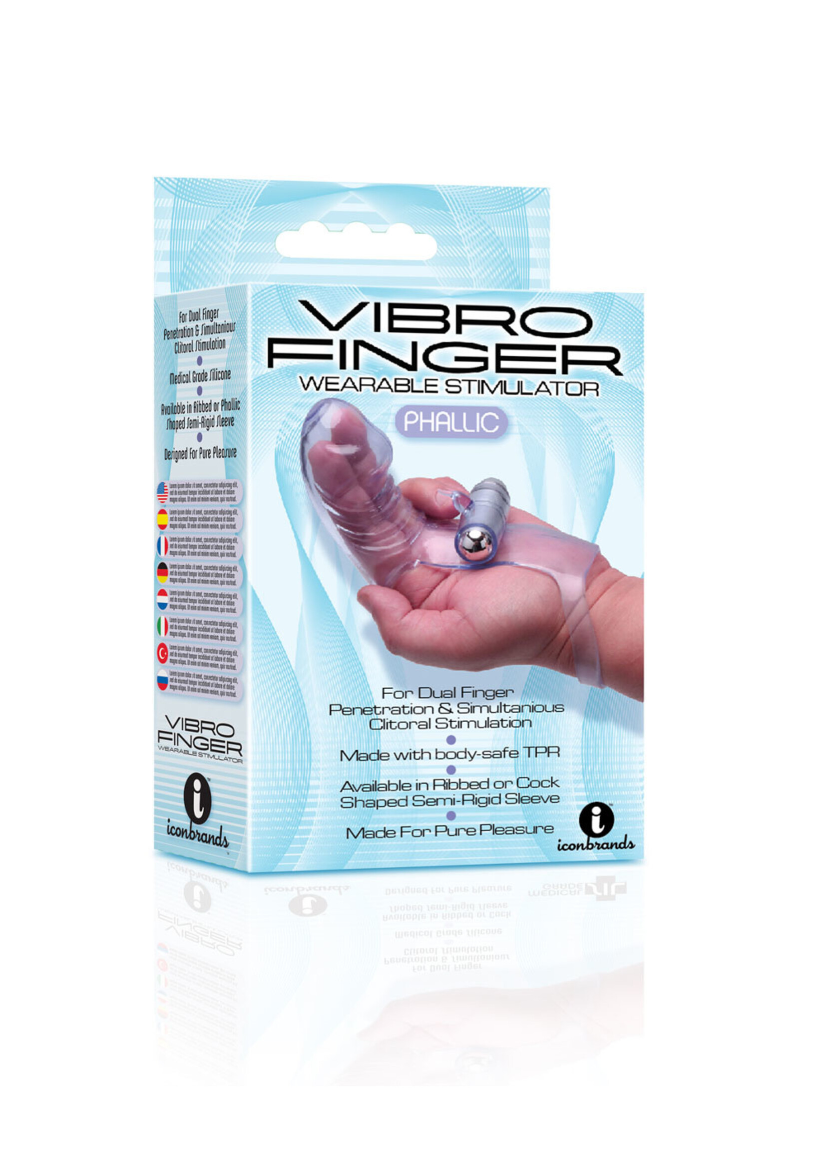 Icon Brands Vibro Finger Wearable Stimulator - Purple