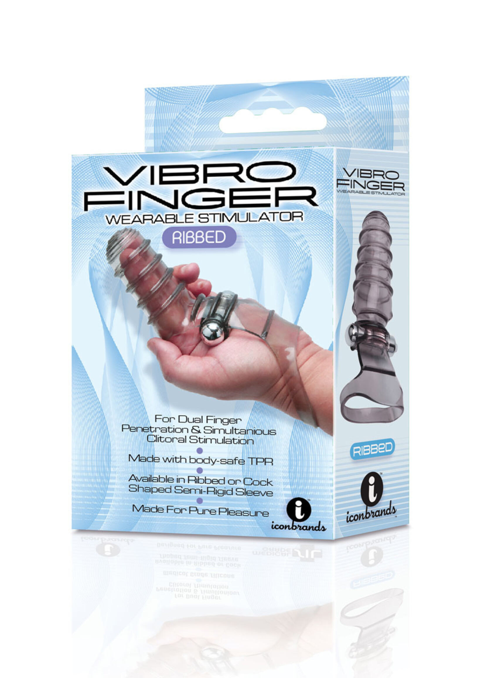 Icon Brands Vibro Finger Wearable Stimulator - Grey