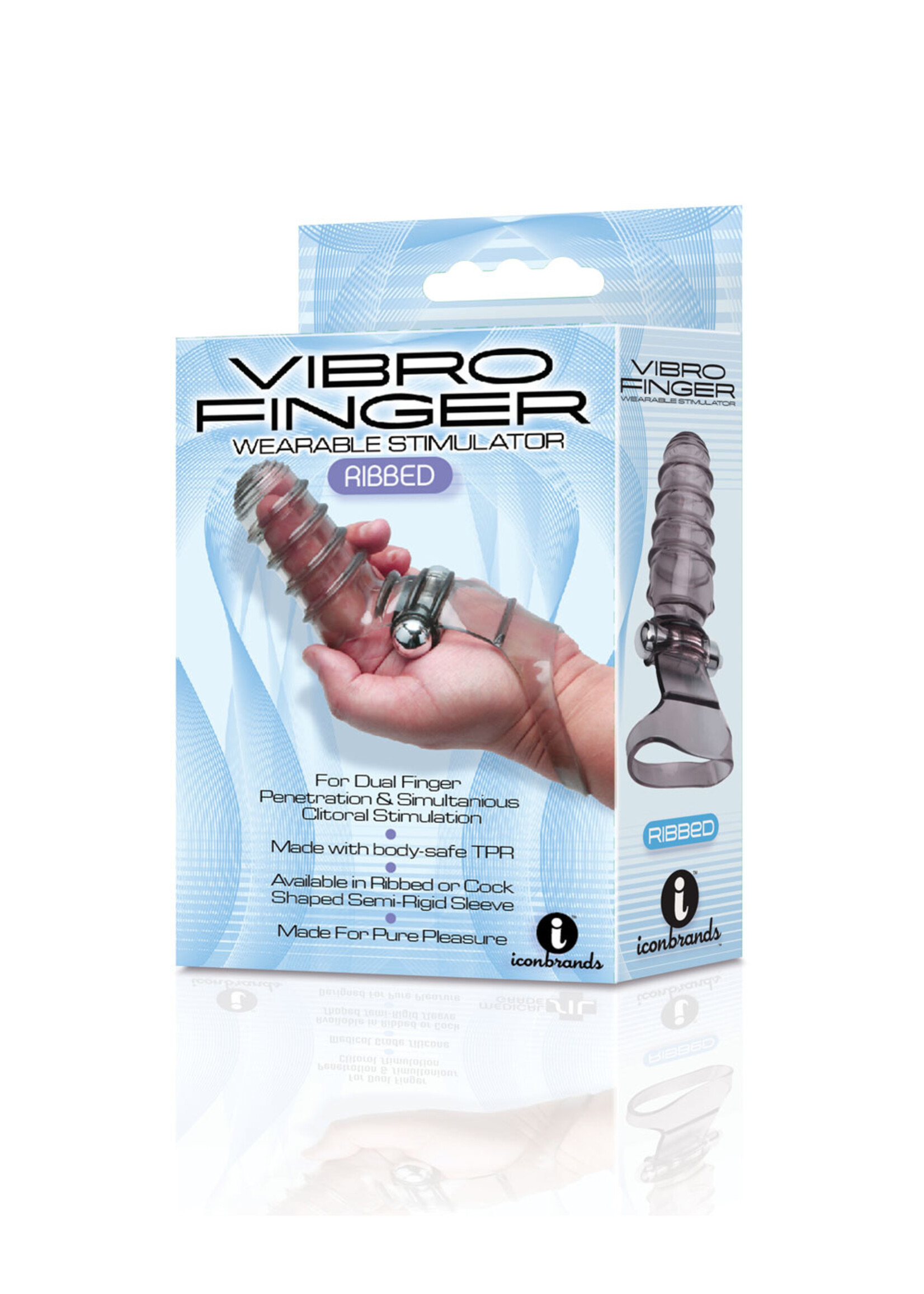 Icon Brands Vibro Finger Wearable Stimulator - Grey