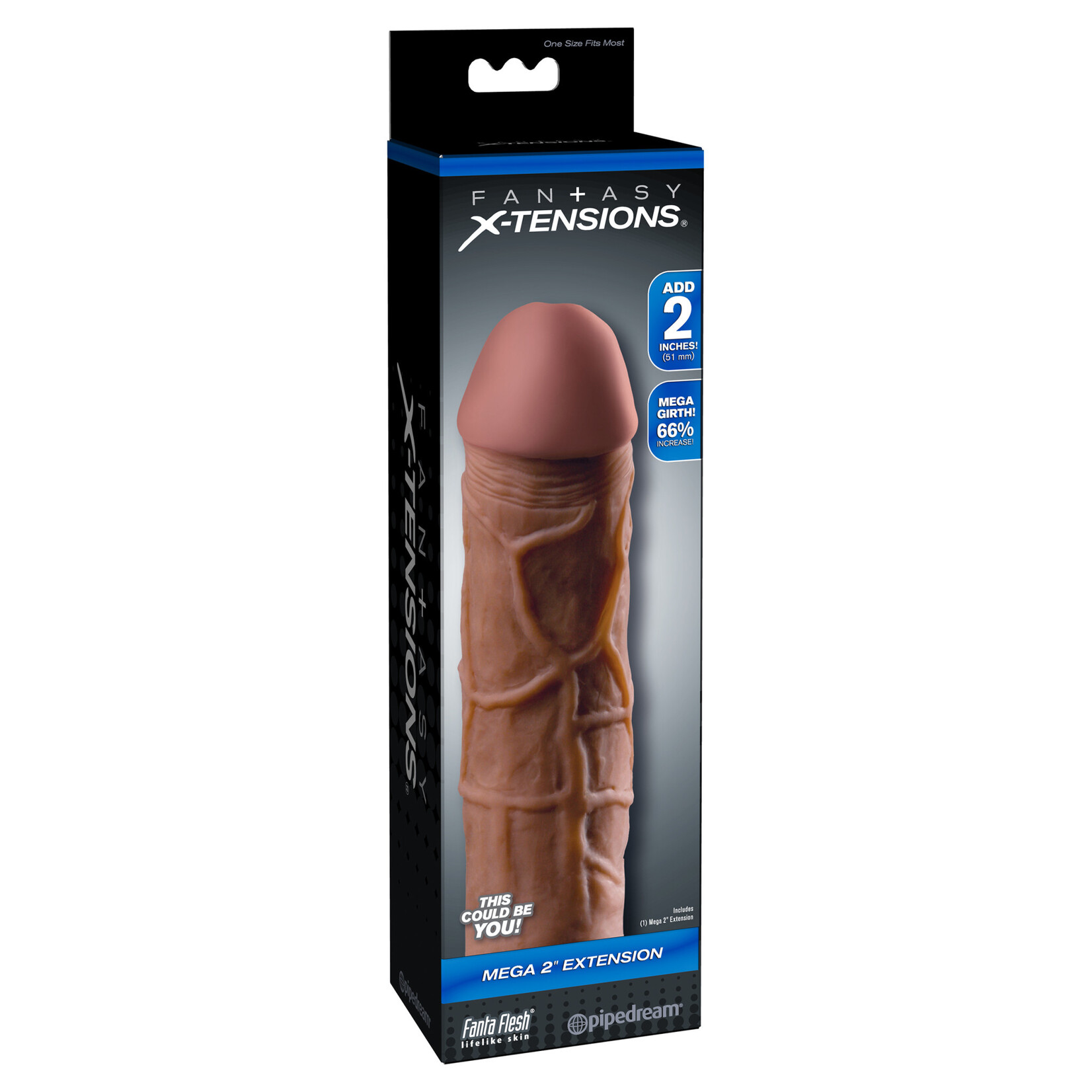 Pipedream Fantasy X-Tension Mega 2-Inch Extension - Brown