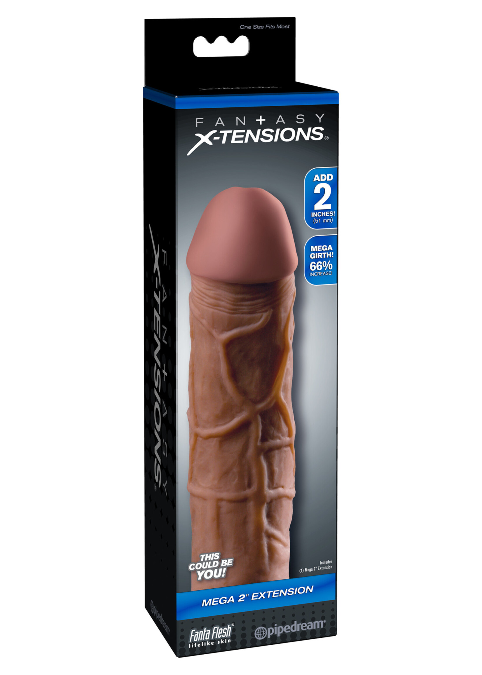 Pipedream Fantasy X-Tension Mega 2-Inch Extension - Brown