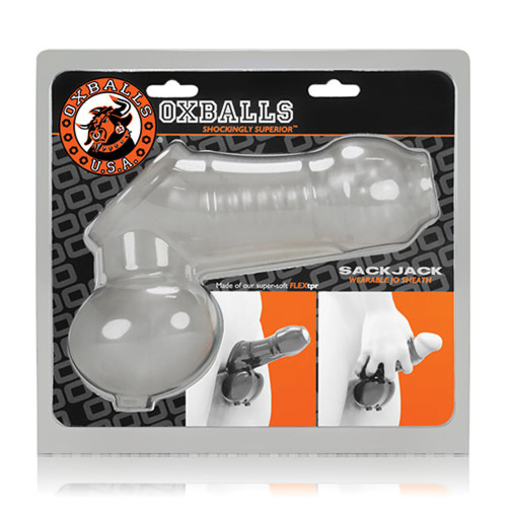 Oxballs Sack Jack Wearable Jo Sheath - Clear Frost