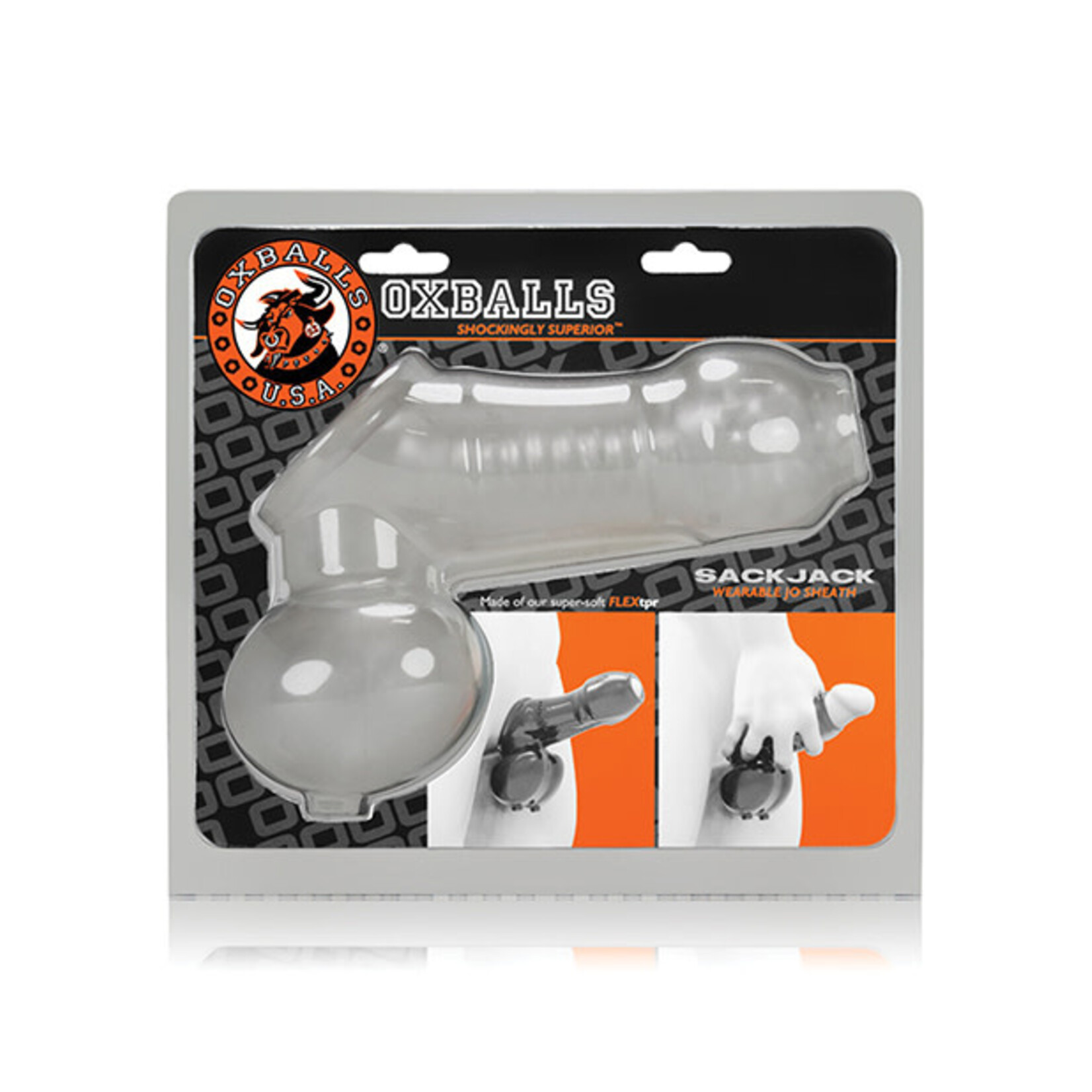 Oxballs Sack Jack Wearable Jo Sheath - Clear Frost