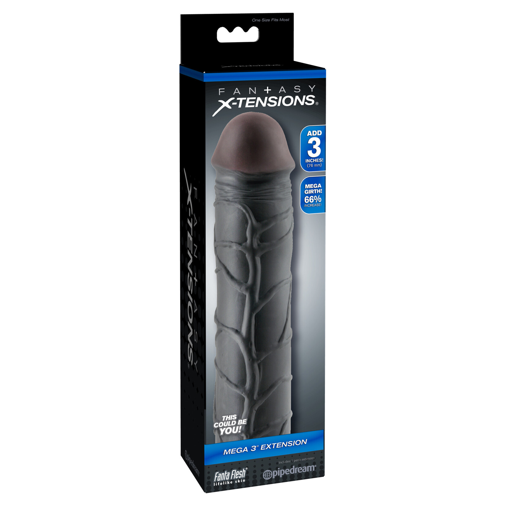 Pipedream Fantasy X-Tension Mega 3-Inch Extension - Black