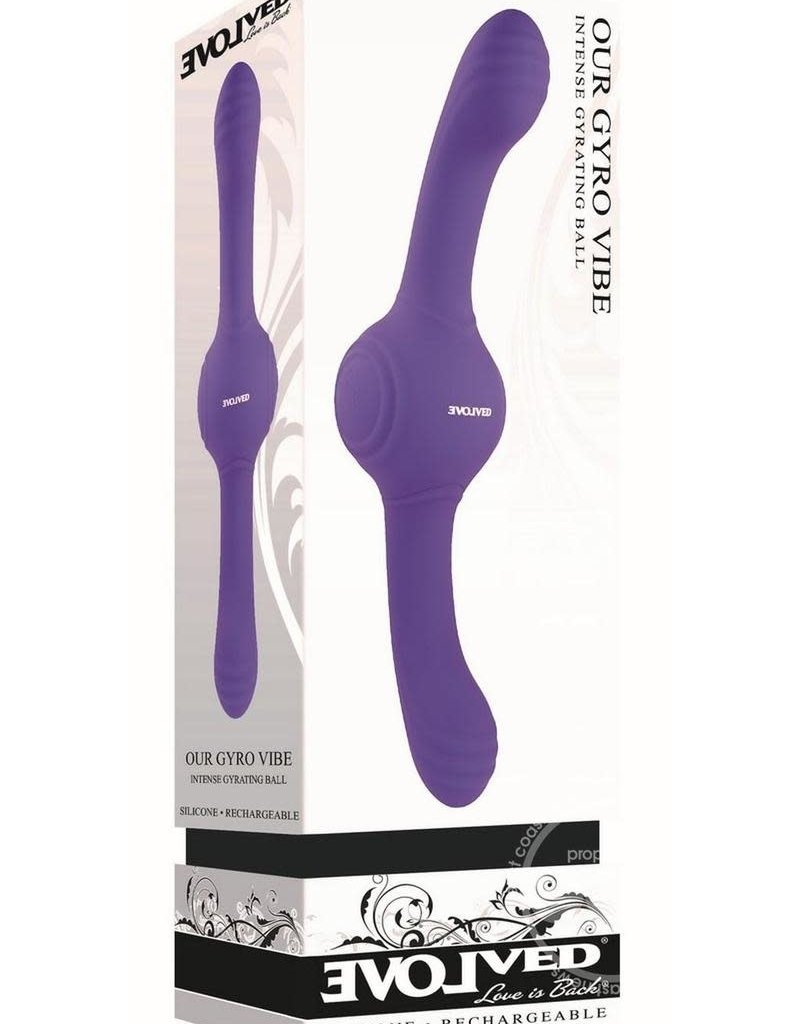 Evolved Novelties Our Gyro Vibe Rechargeable Silicone Dual End Vibrator - Purple