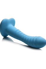 Curve Toys Curve Toys Simply Sweet 7" Ribbed Silicone Dildo - Blue