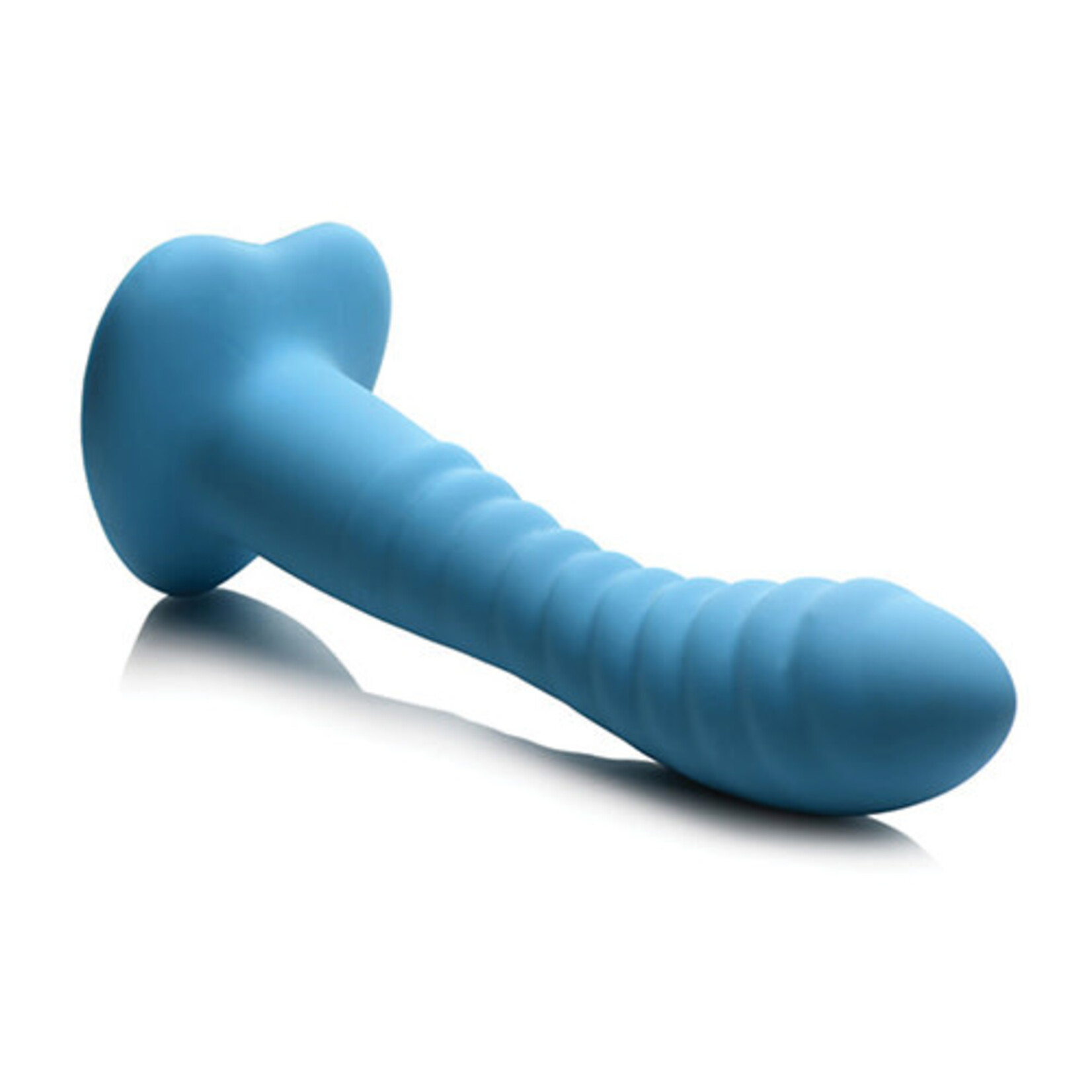 Curve Toys Curve Toys Simply Sweet 7" Ribbed Silicone Dildo - Blue