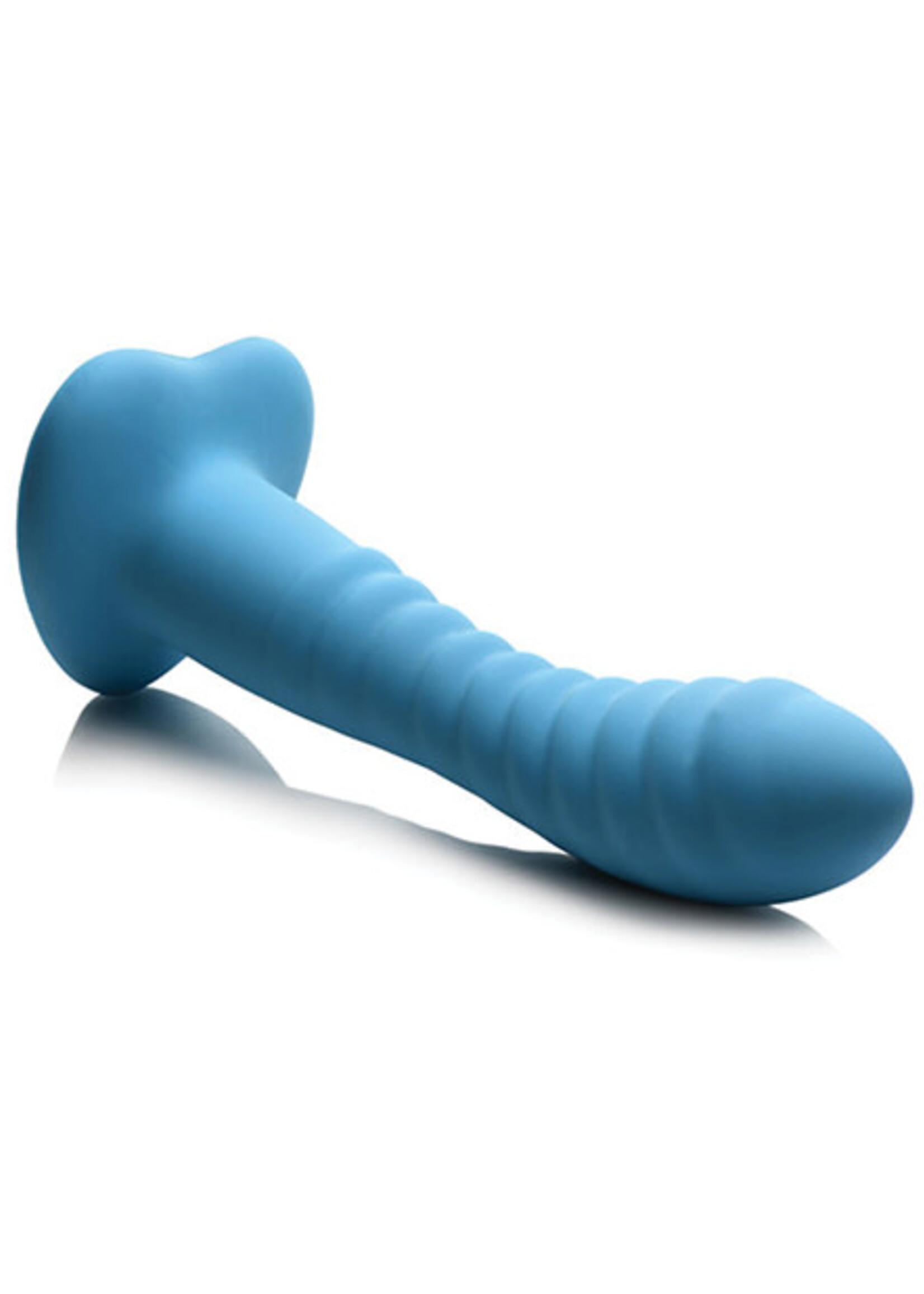 Curve Toys Curve Toys Simply Sweet 7" Ribbed Silicone Dildo - Blue