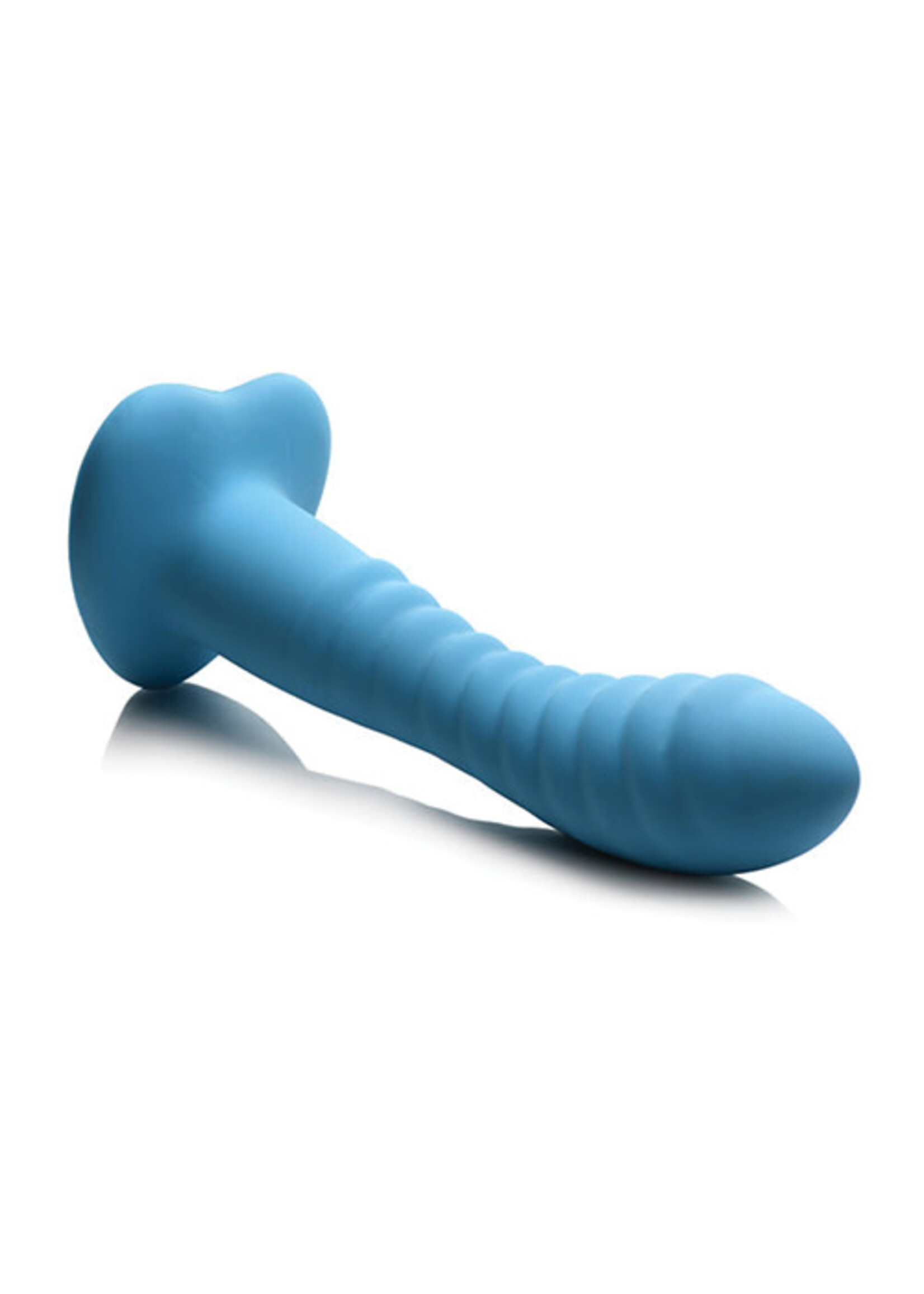 Curve Toys Curve Toys Simply Sweet 7" Ribbed Silicone Dildo - Blue
