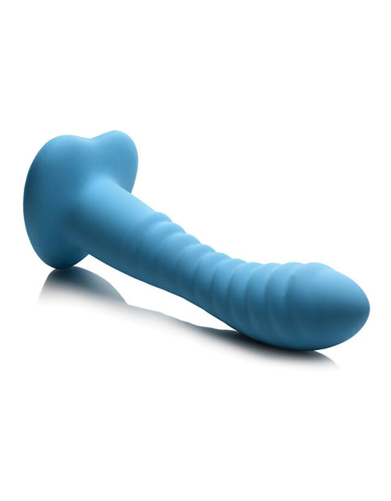 Curve Toys Curve Toys Simply Sweet 7" Ribbed Silicone Dildo - Blue