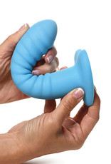 Curve Toys Curve Toys Simply Sweet 7" Ribbed Silicone Dildo - Blue