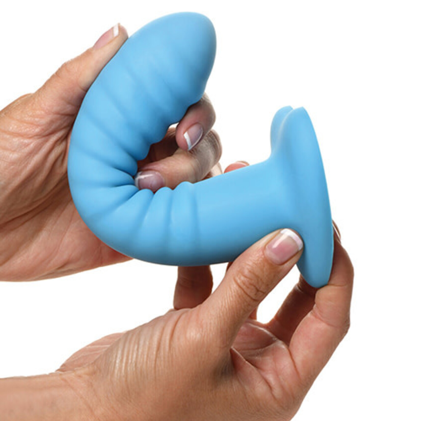 Curve Toys Curve Toys Simply Sweet 7" Ribbed Silicone Dildo - Blue