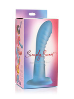 Curve Toys Curve Toys Simply Sweet 7" Ribbed Silicone Dildo - Blue