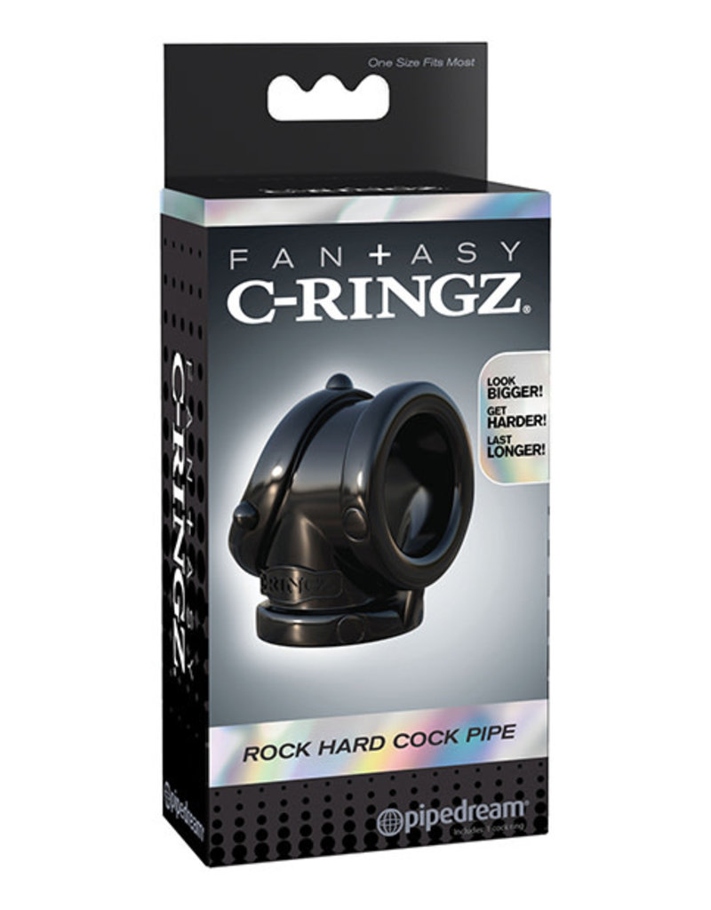 Pipedream Fantasy C-Ringz Rock Hard Cock Pipe - Black