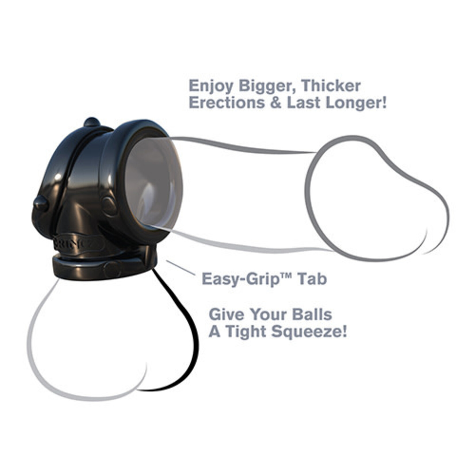 Pipedream Fantasy C-Ringz Rock Hard Cock Pipe - Black