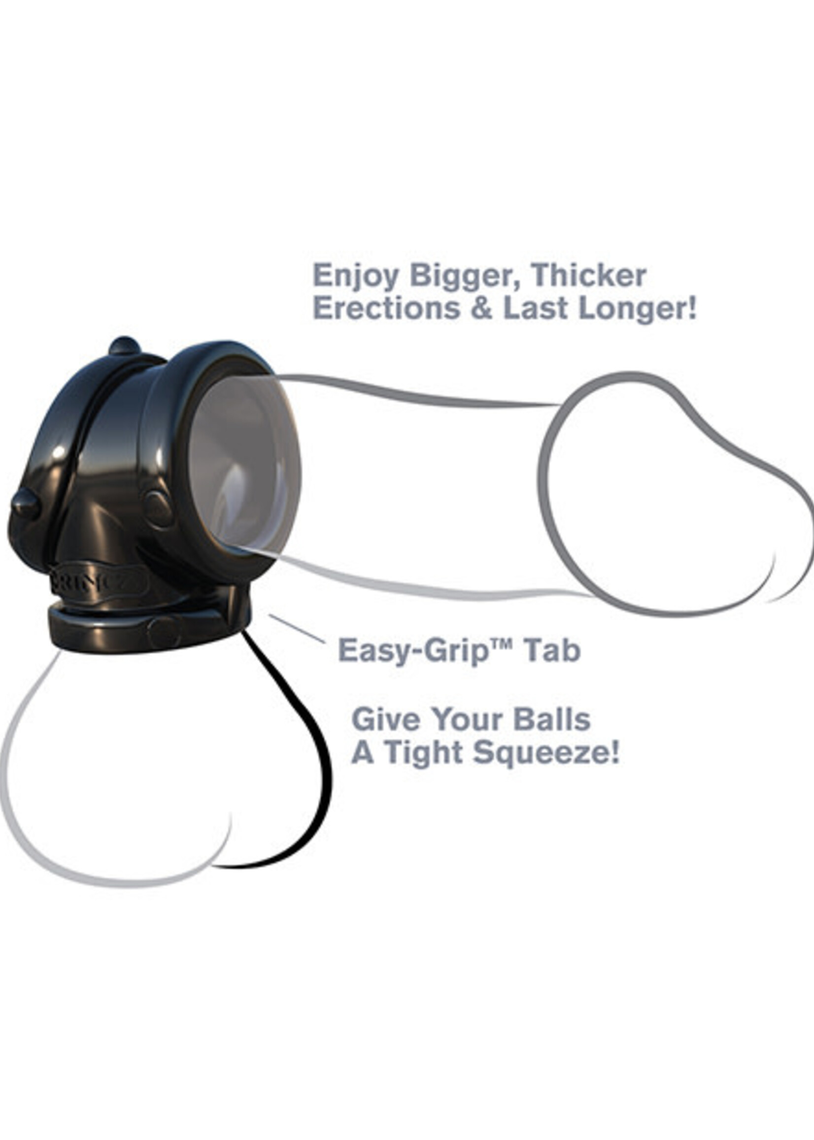 Pipedream Fantasy C-Ringz Rock Hard Cock Pipe - Black